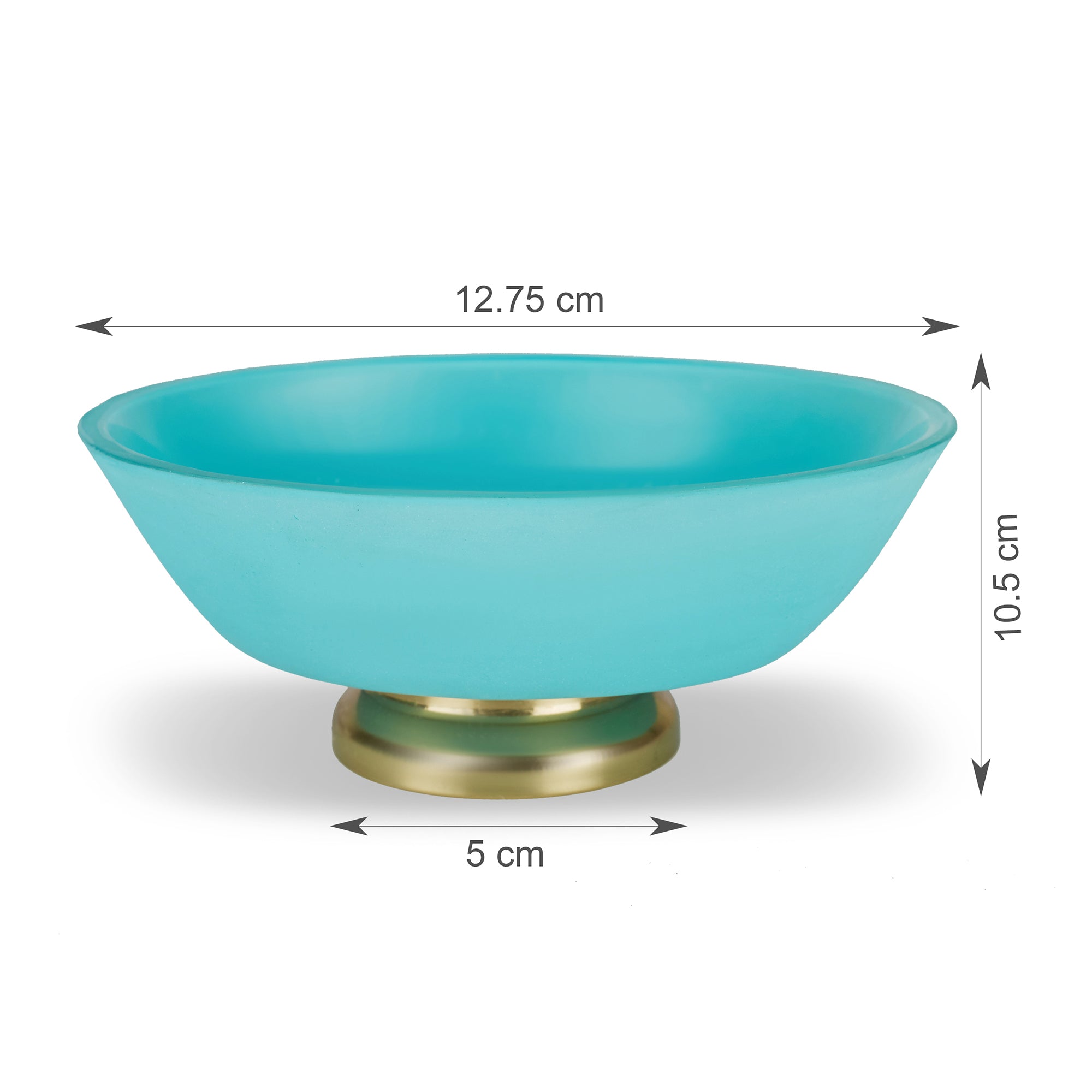 Emilia Glass Frosted Colored Soap Dish in Turq Colour