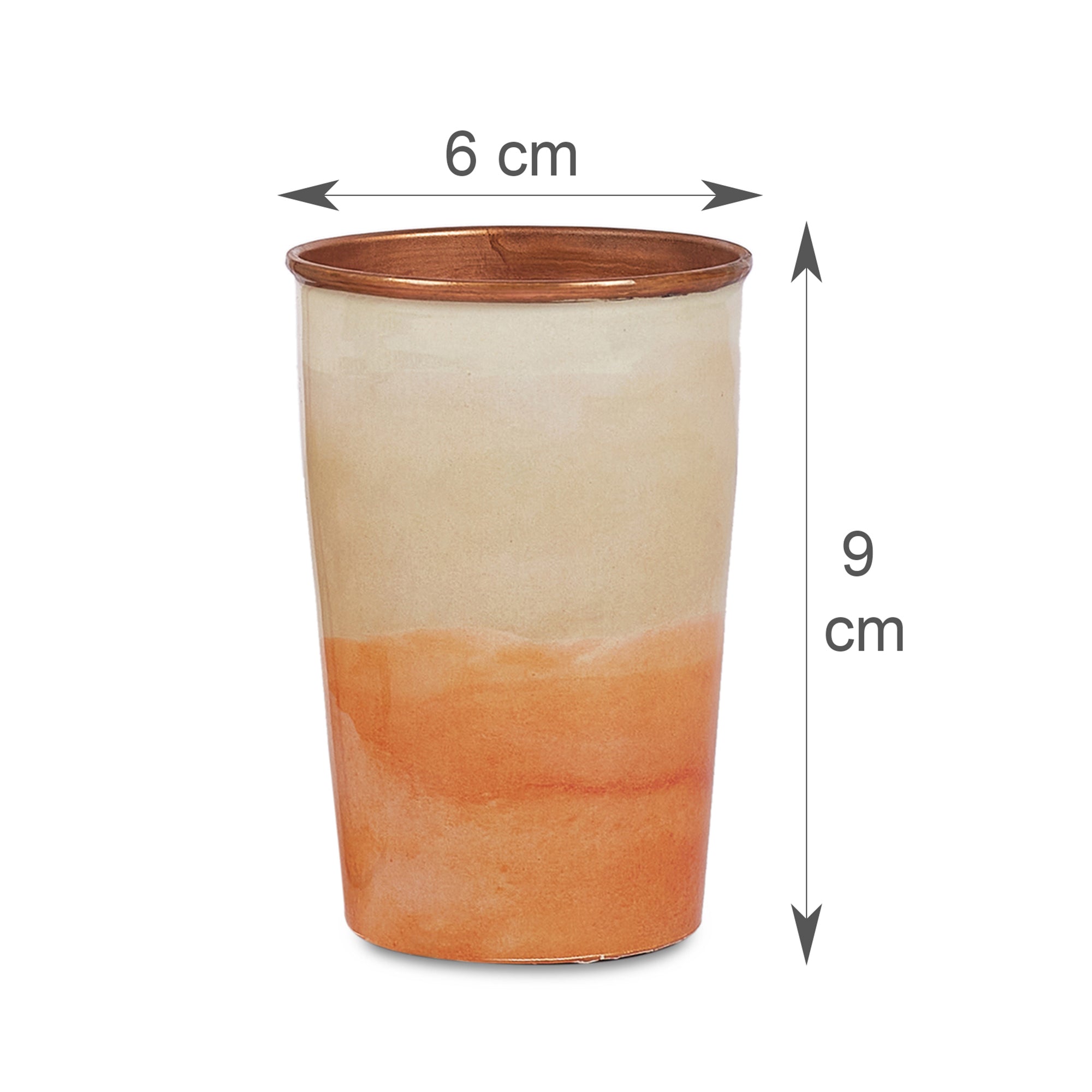 Oasis Copper Copper Bottle (1 Liter) & Tumbler (300ml) Set of 3 in Multi Colour
