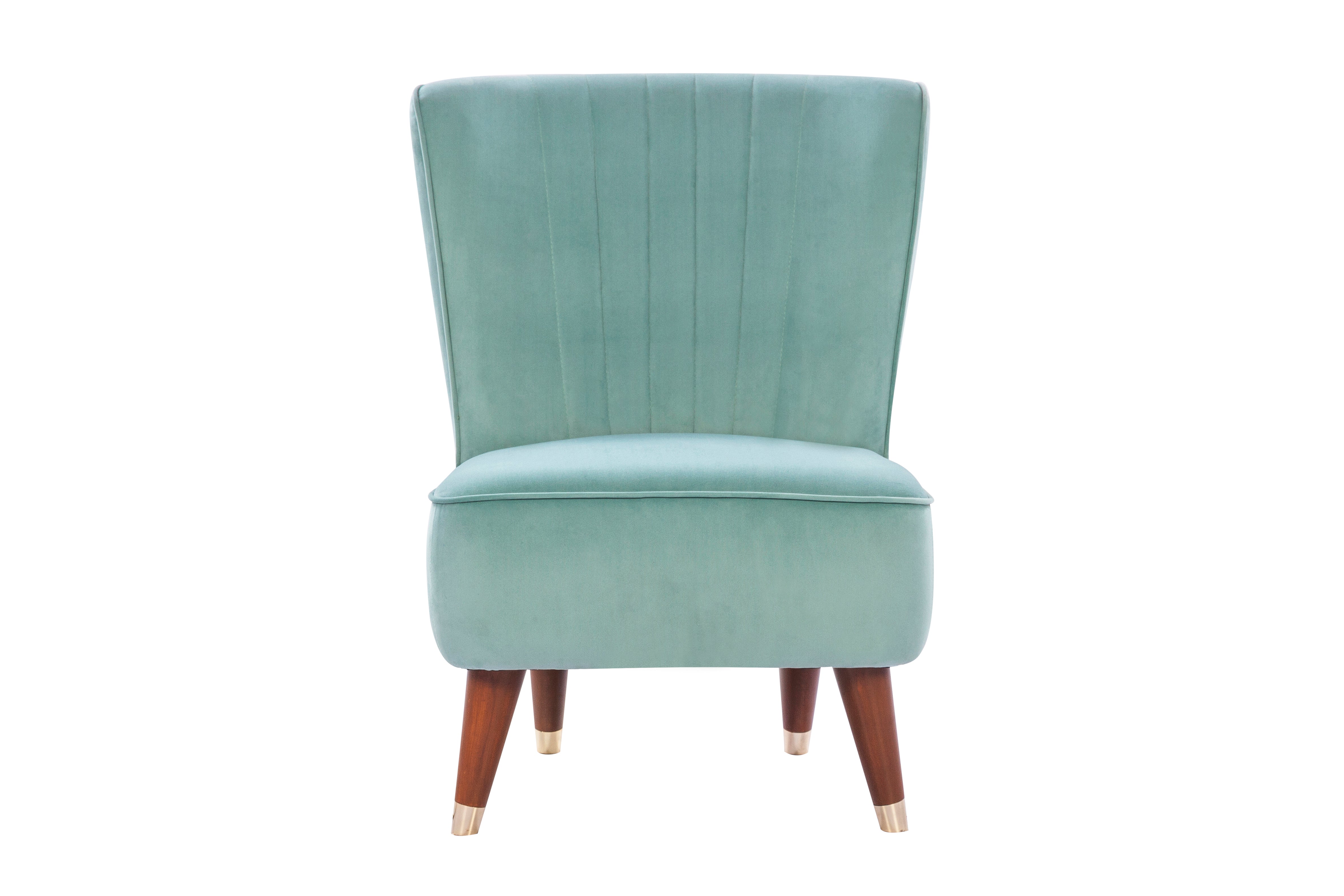 Jane Velvet Accent Chair in Teal Colour