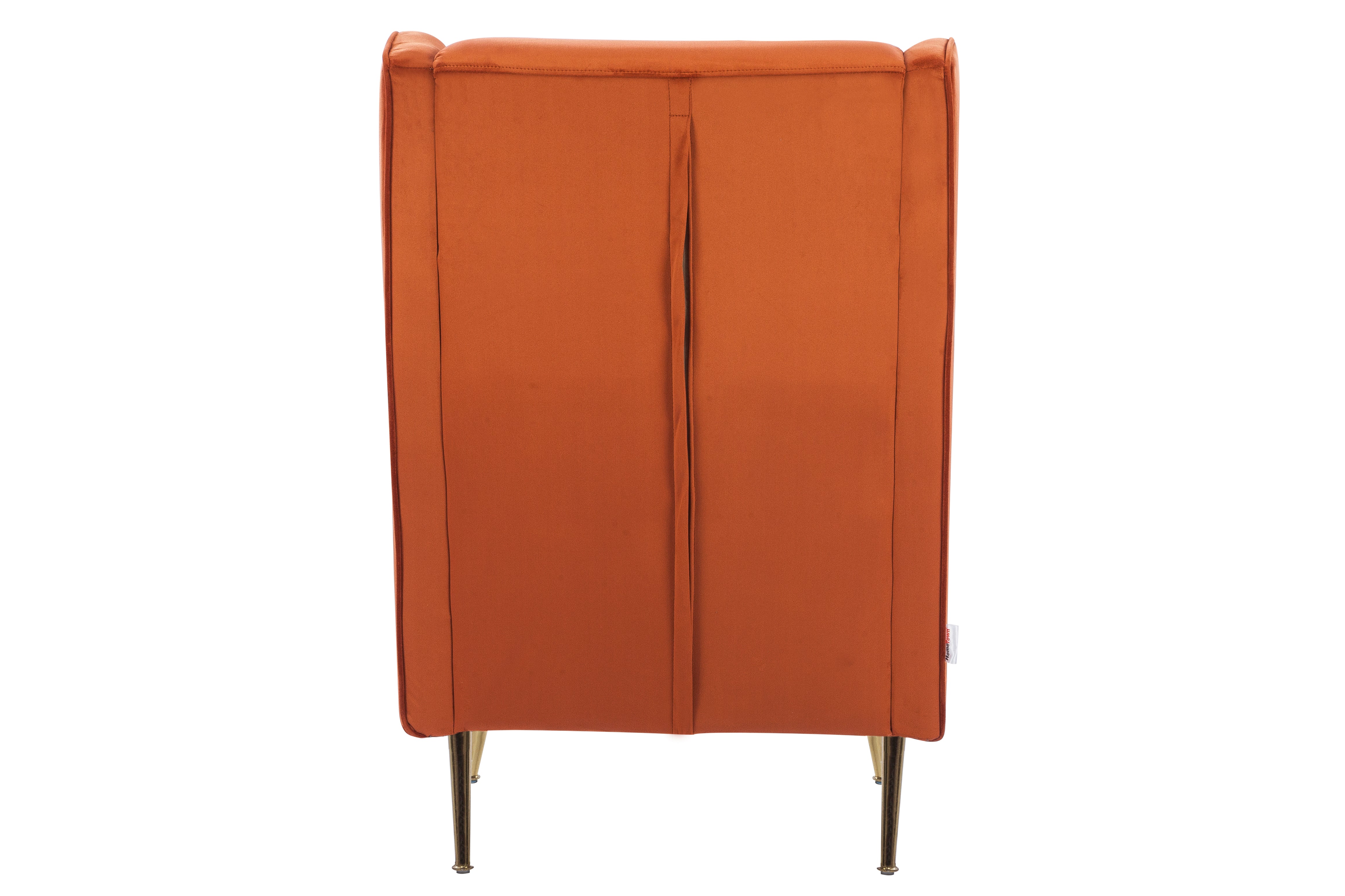 Charm Velvet Arm Chair in Rust Colour