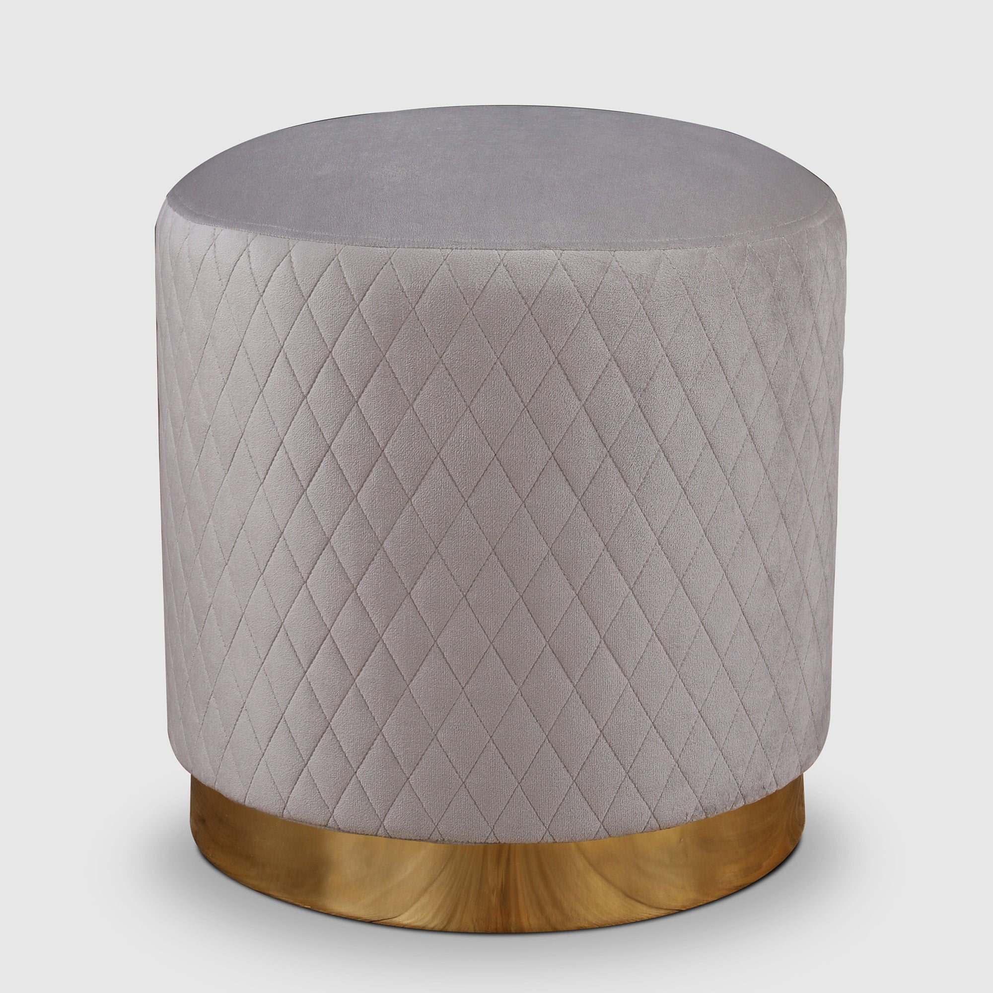 Serena Fabric Ottomans in Grey Colour