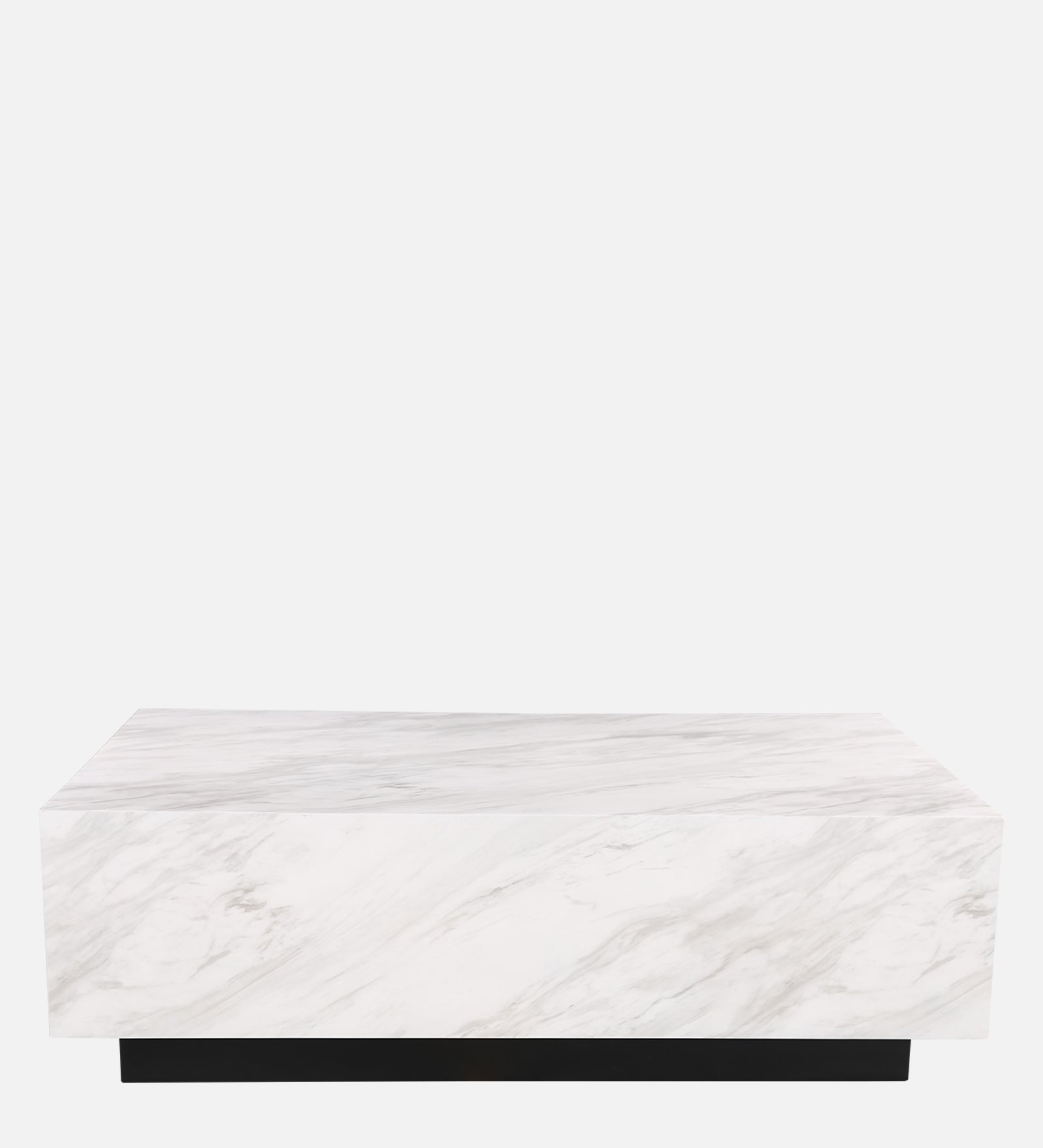 Garnet Marble Finish Center Table in White Colour