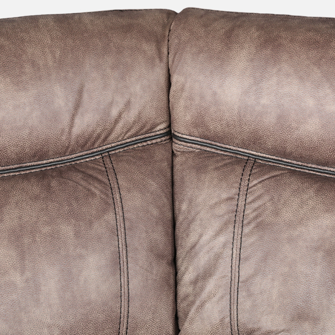 Enfield Fabric Lounger With Recliner in Brown Colour