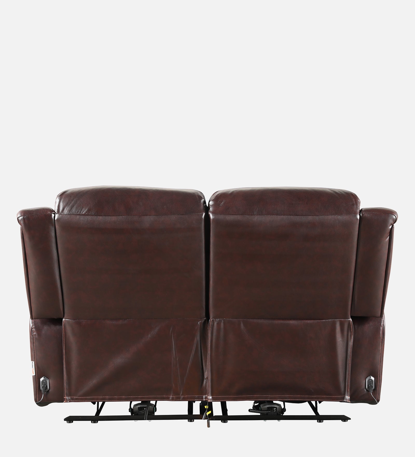 Rhine Half Leather Two Seater Electric Recliner in Brown Colour