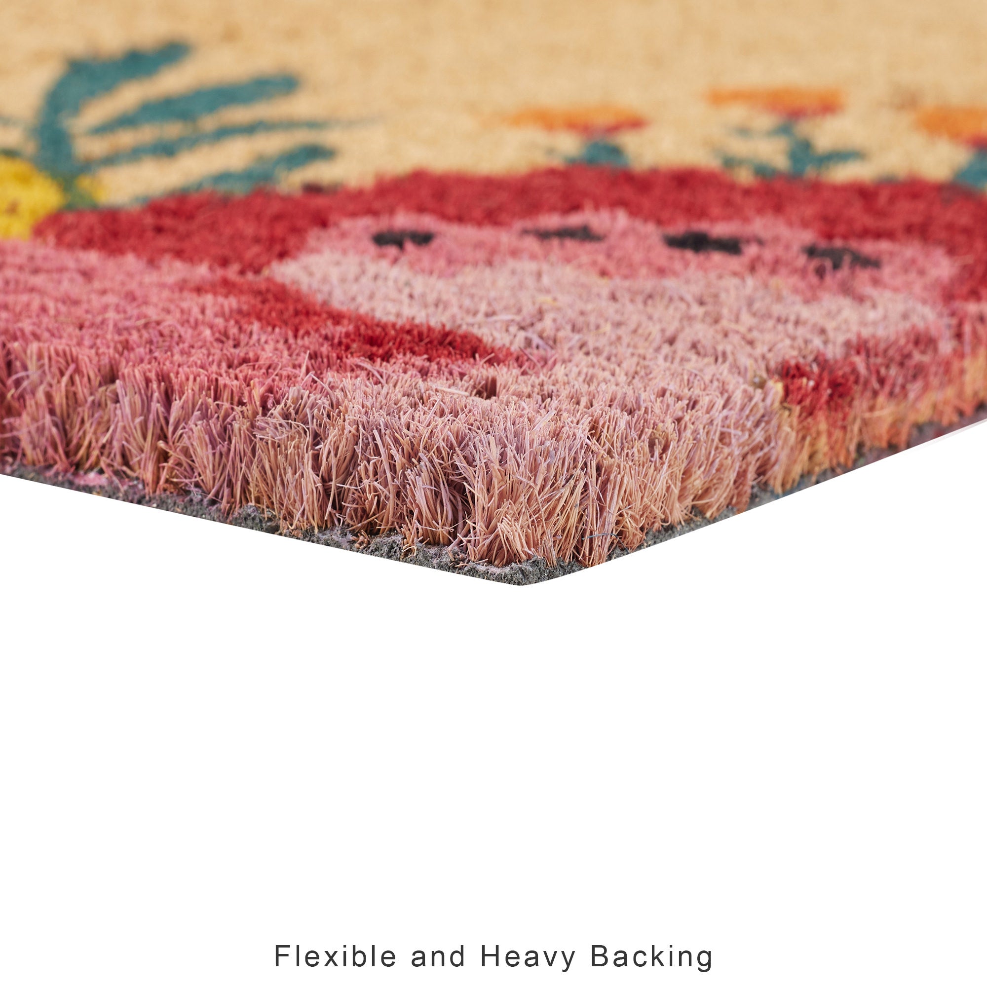 Natura  Floral Printed Coir Doormat 40x60 CM in Multi Colour