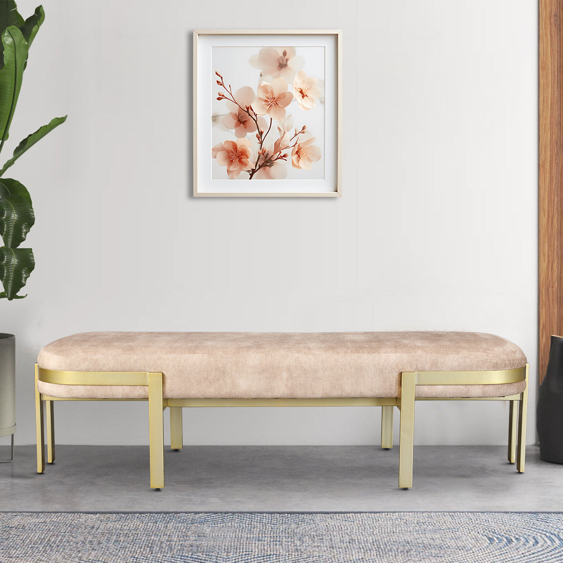 Seraphine Bed Bench in Beige Colour