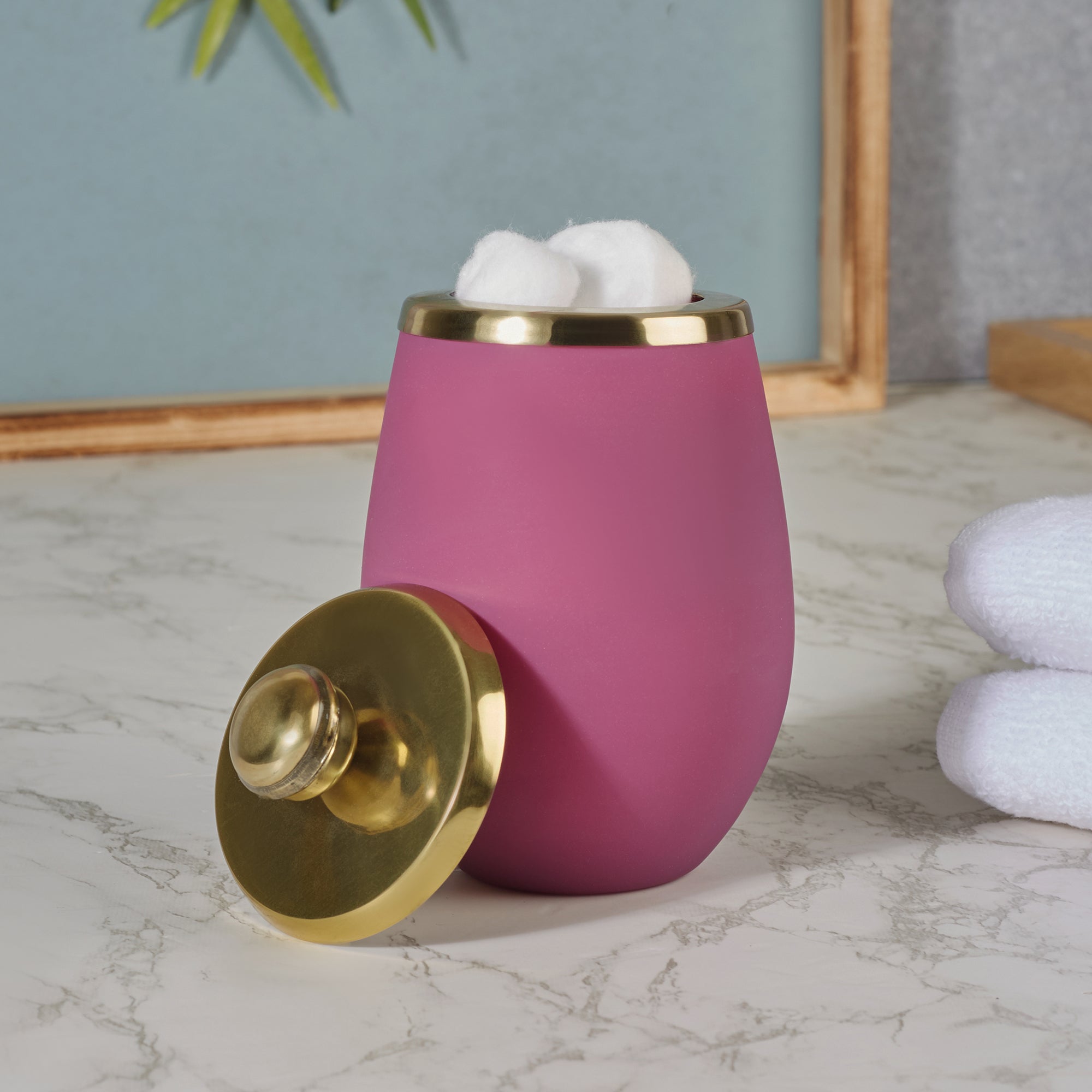Emilia Glass Frosted Colored Tumbler in Plum Colour