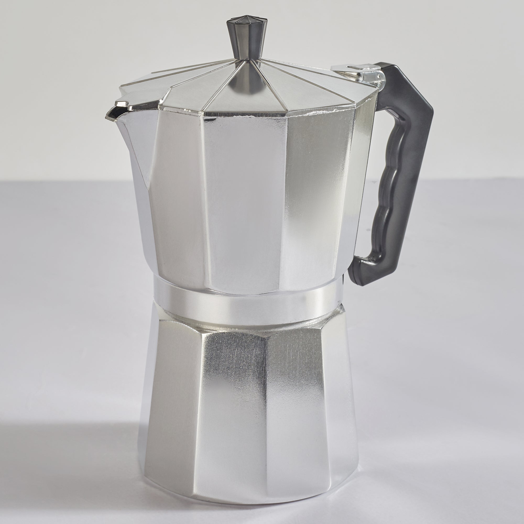 Brew Aluminium Moka Pot Coffee Maker 450 ml in Silver Colour