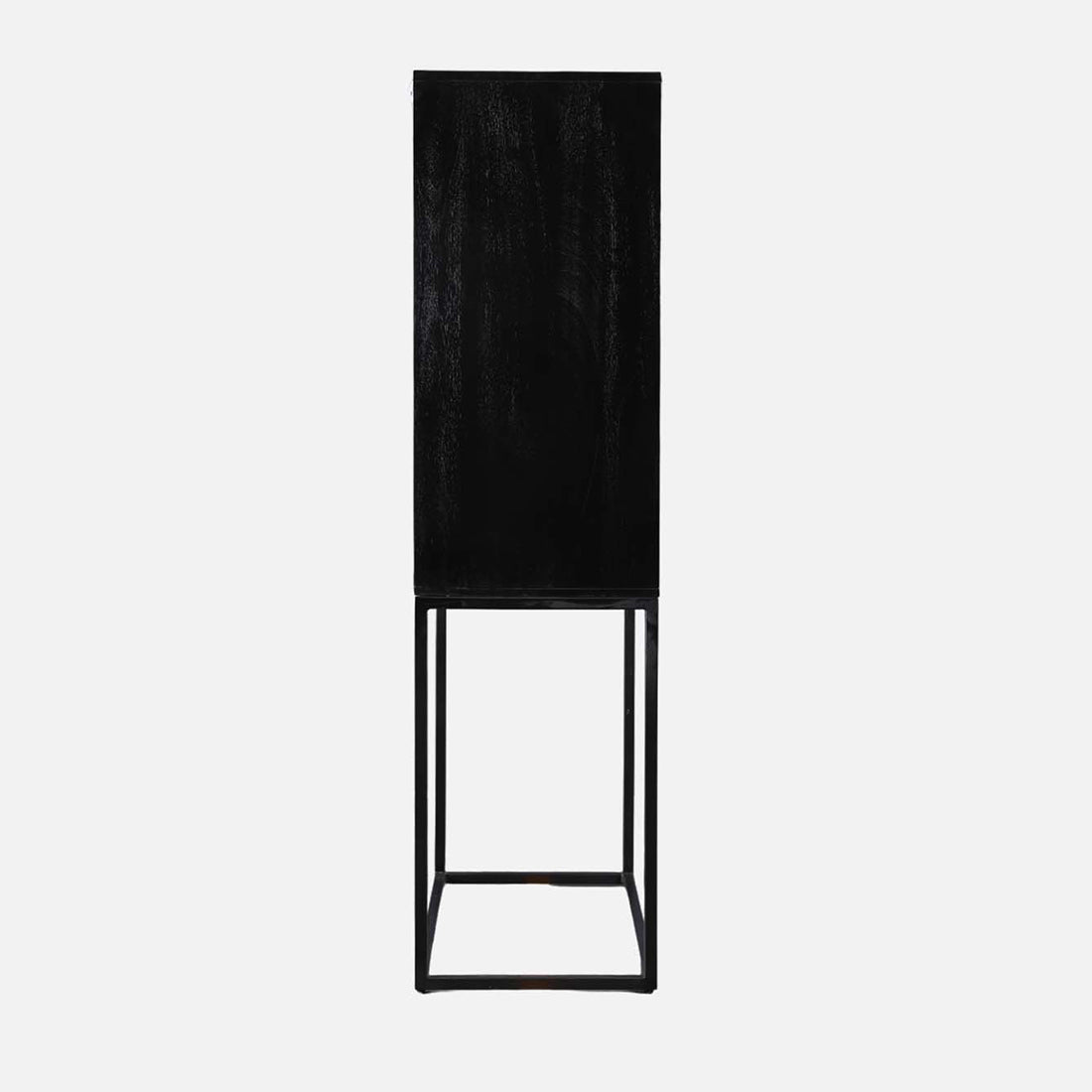 Sven Sheesham Wood(Rosewood) Storage Cabinets in Natural Sheesham & Black Colour