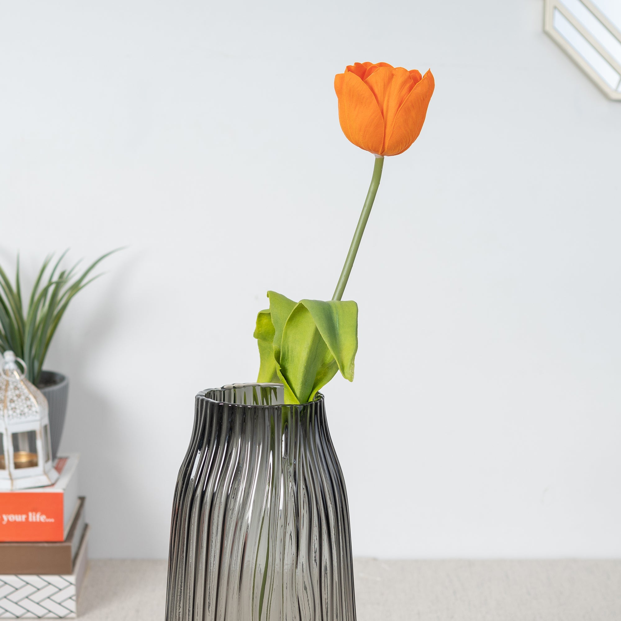 Elora  Yellow Tulip Faux Flower 52 Cm in Yellow Colour