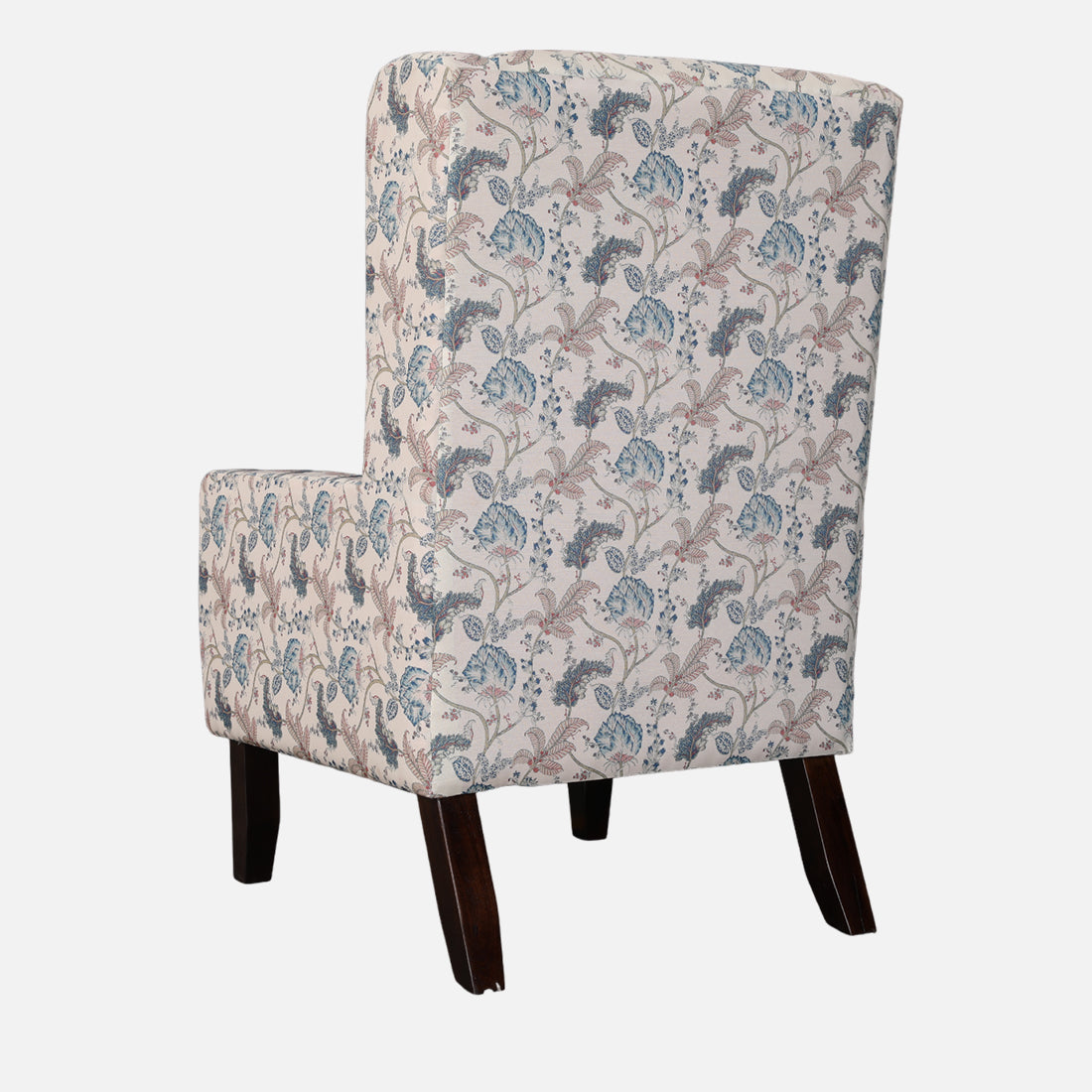 Daisy Fabric Wing Chair in Beige Colour