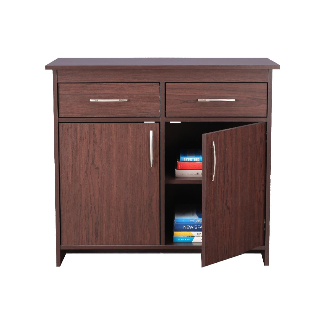 Albert Engineered Wood 2 Door Cabinet in Cherry Brown Colour