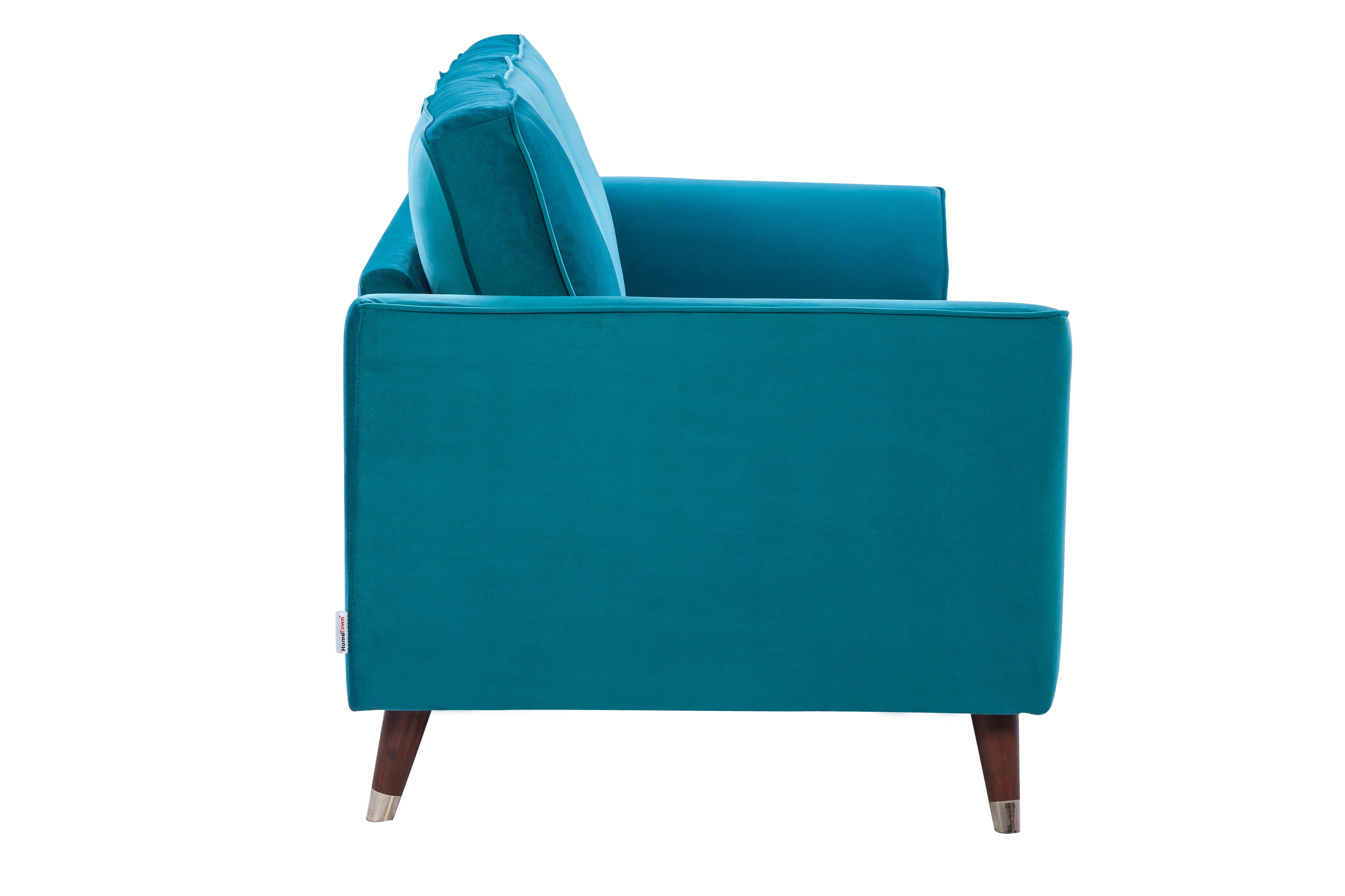 Magnific Velvet Three Seater Sofa in Green Colour
