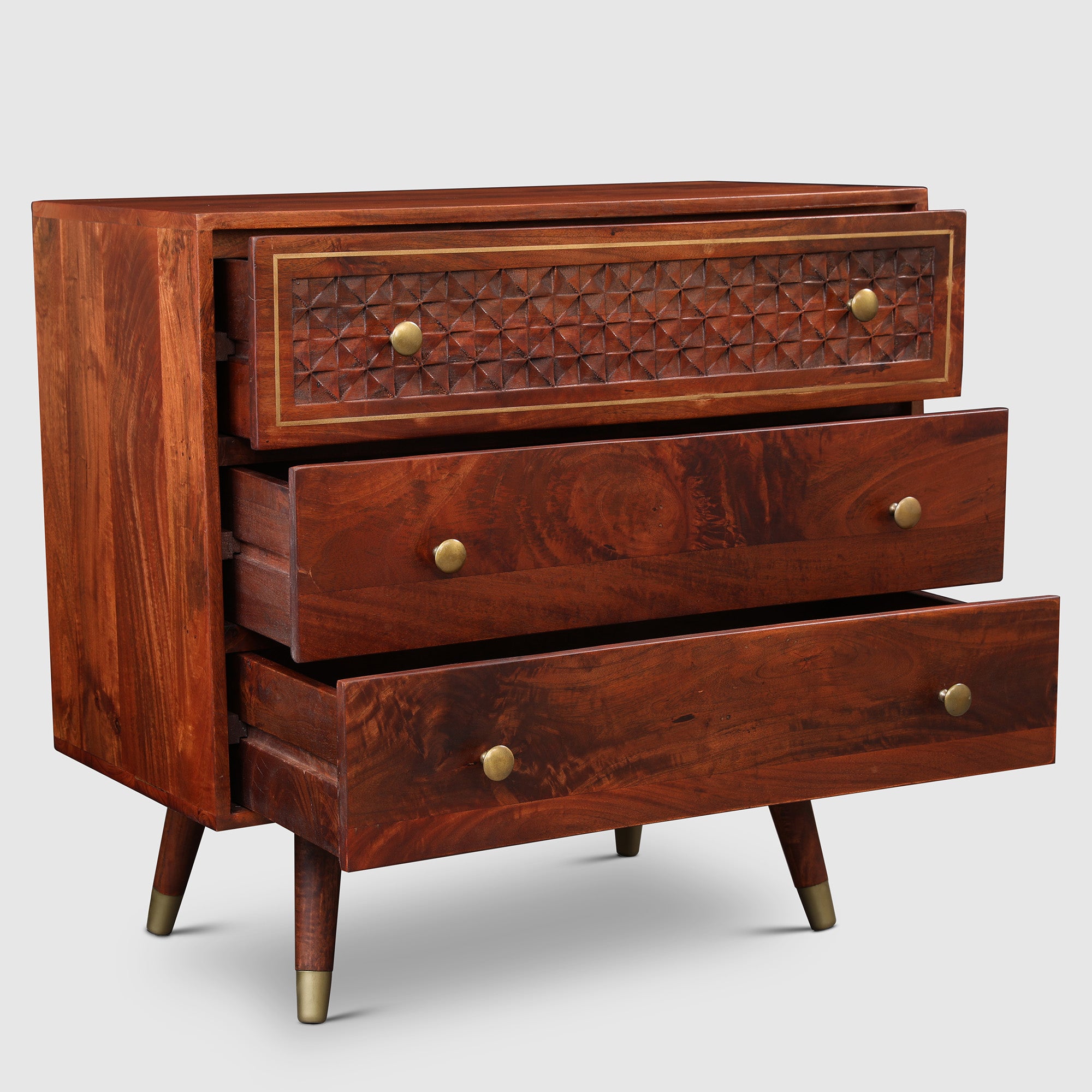 Phoolkari Chest Of Drawers in Honey Finish Colour