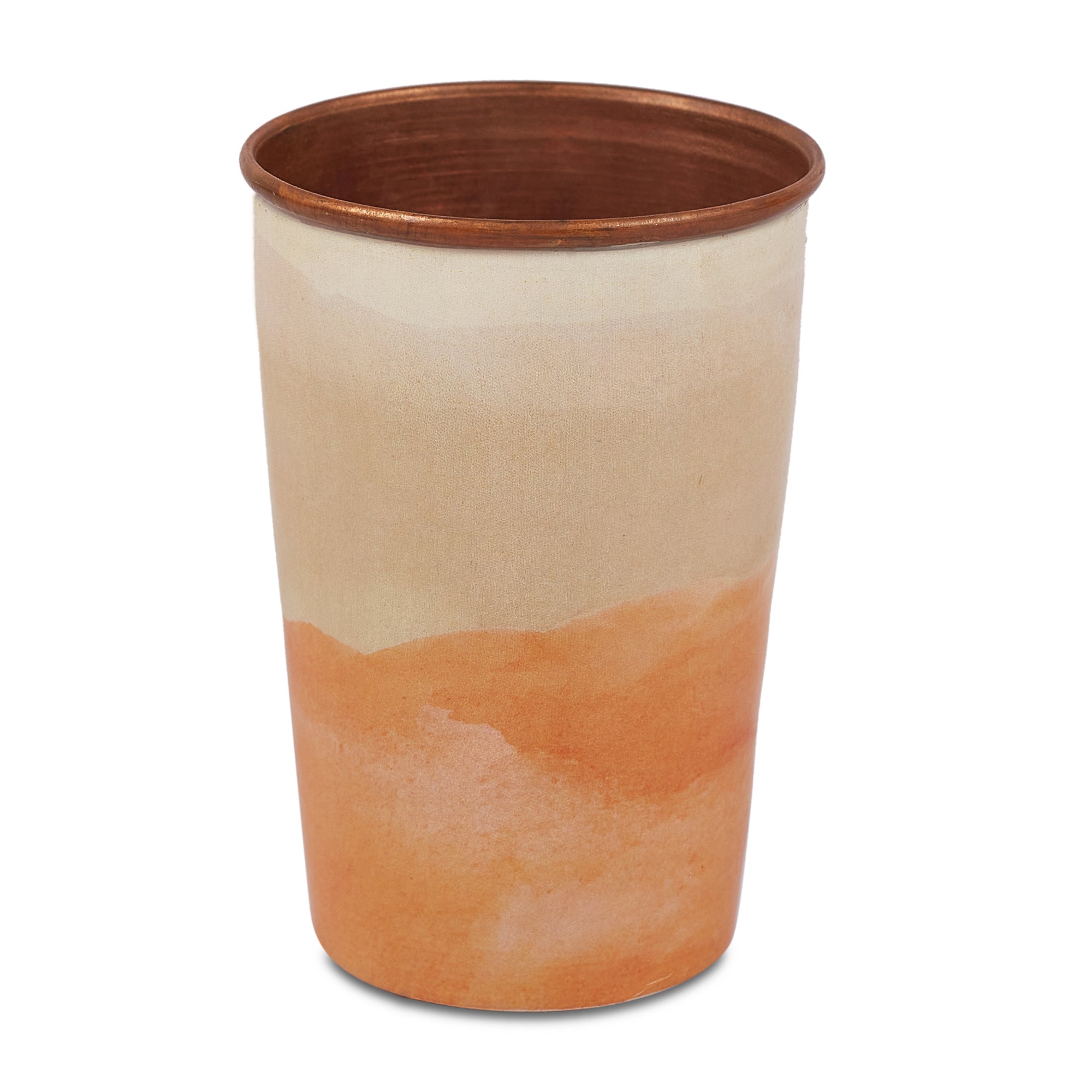 Oasis Copper Copper Bottle (1 Liter) & Tumbler (300ml) Set of 3 in Multi Colour