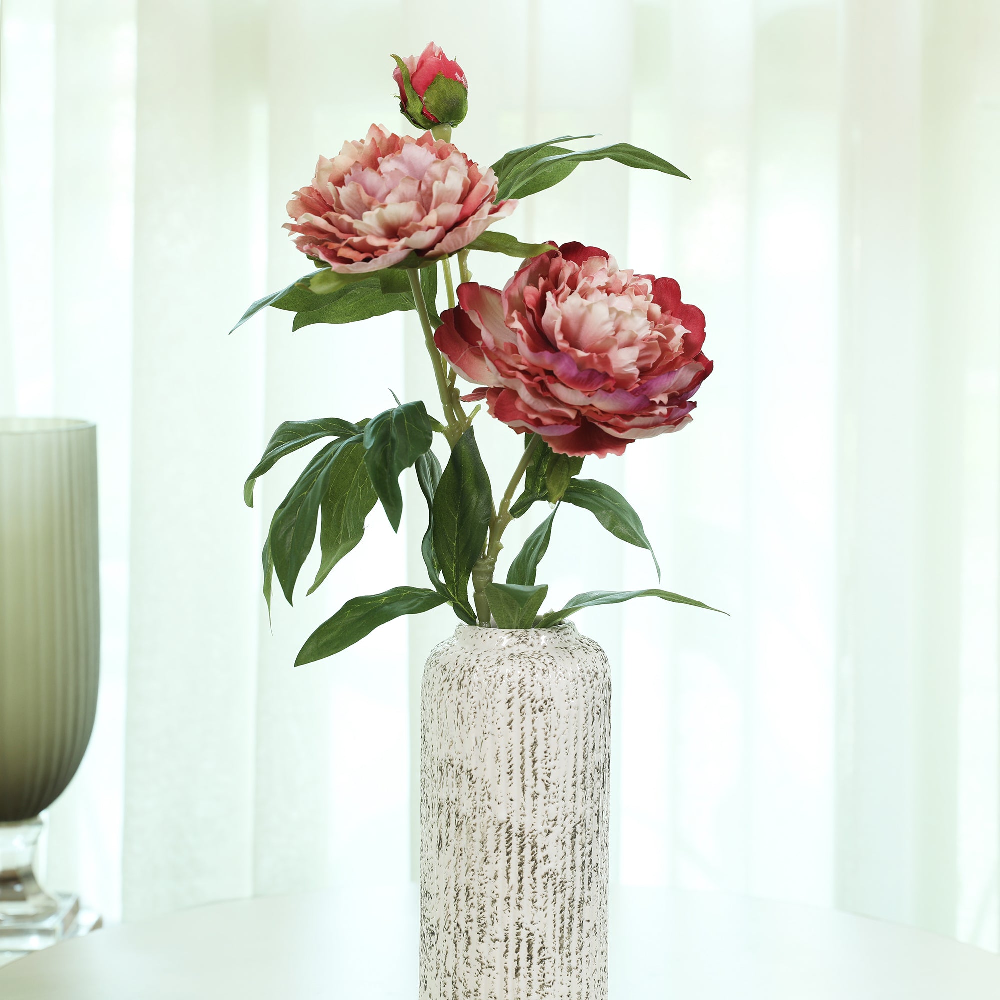 Blume Artificial Flower Peony Stem 74cm in Pink Colour By Living Essence