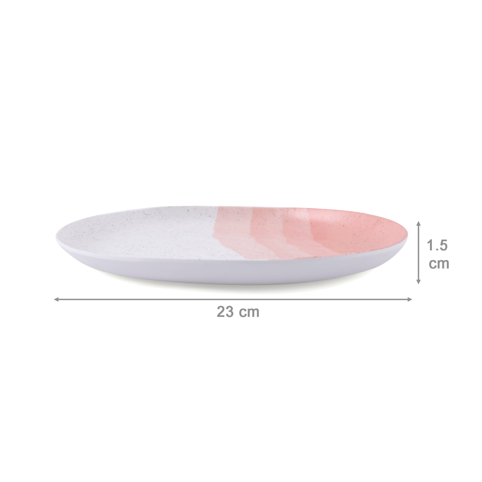 Emilia Melamine Speckles Dinner Plate in Pink Colour