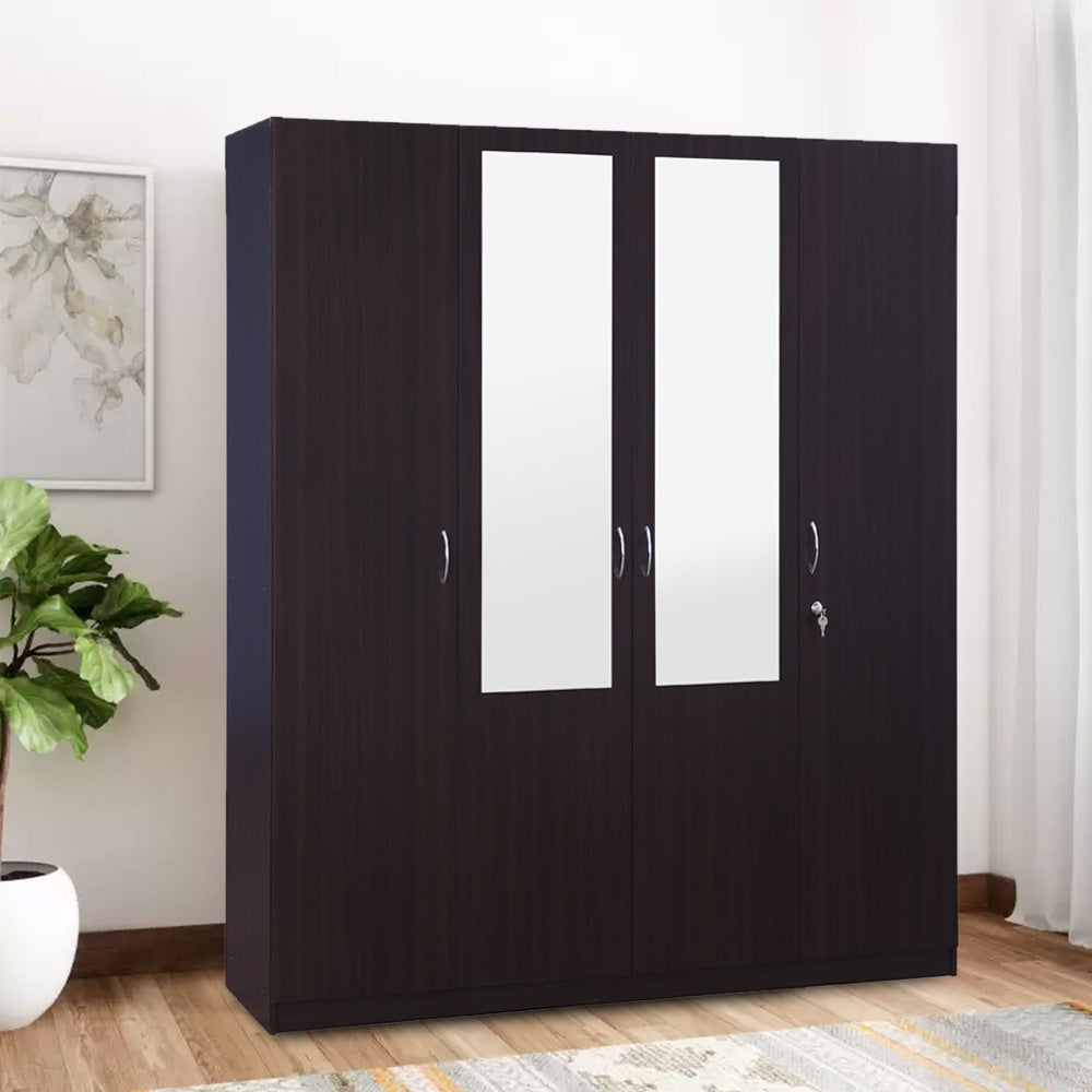 Allen 4 door wardrobe in Walnut Colour