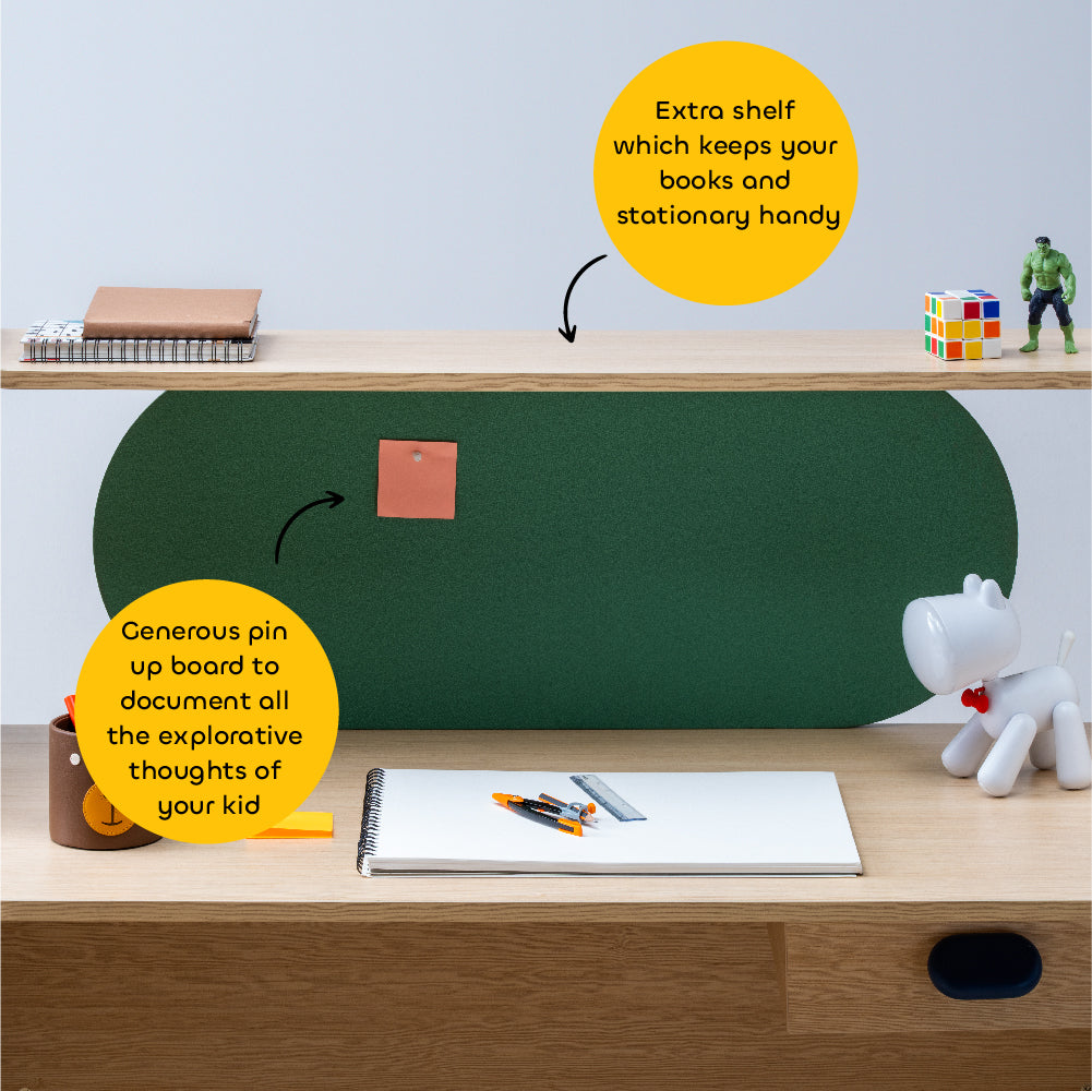 Wizkid  Study Desk in Green Colour