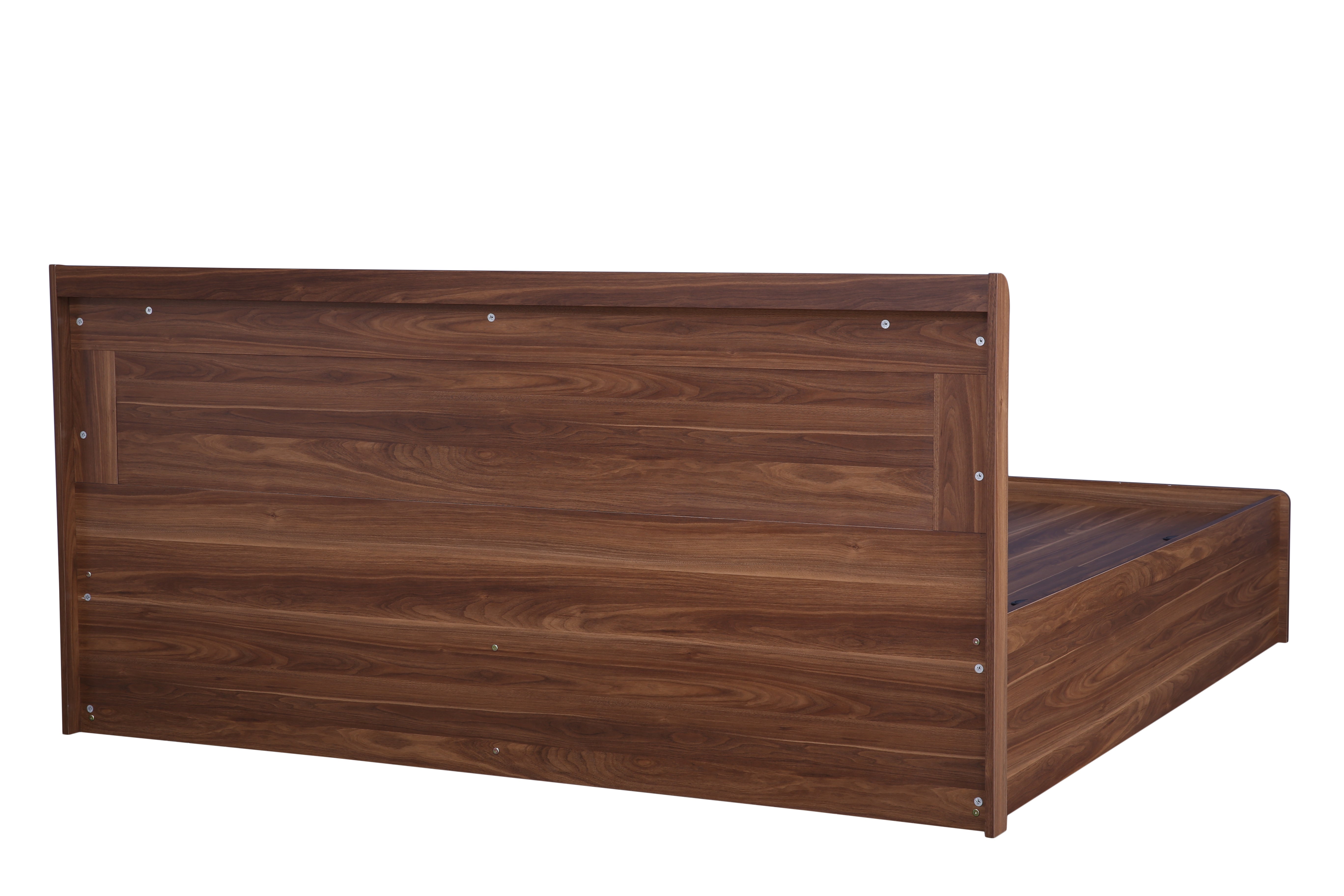 Archer King Bed with Box storage in Walnut Colour