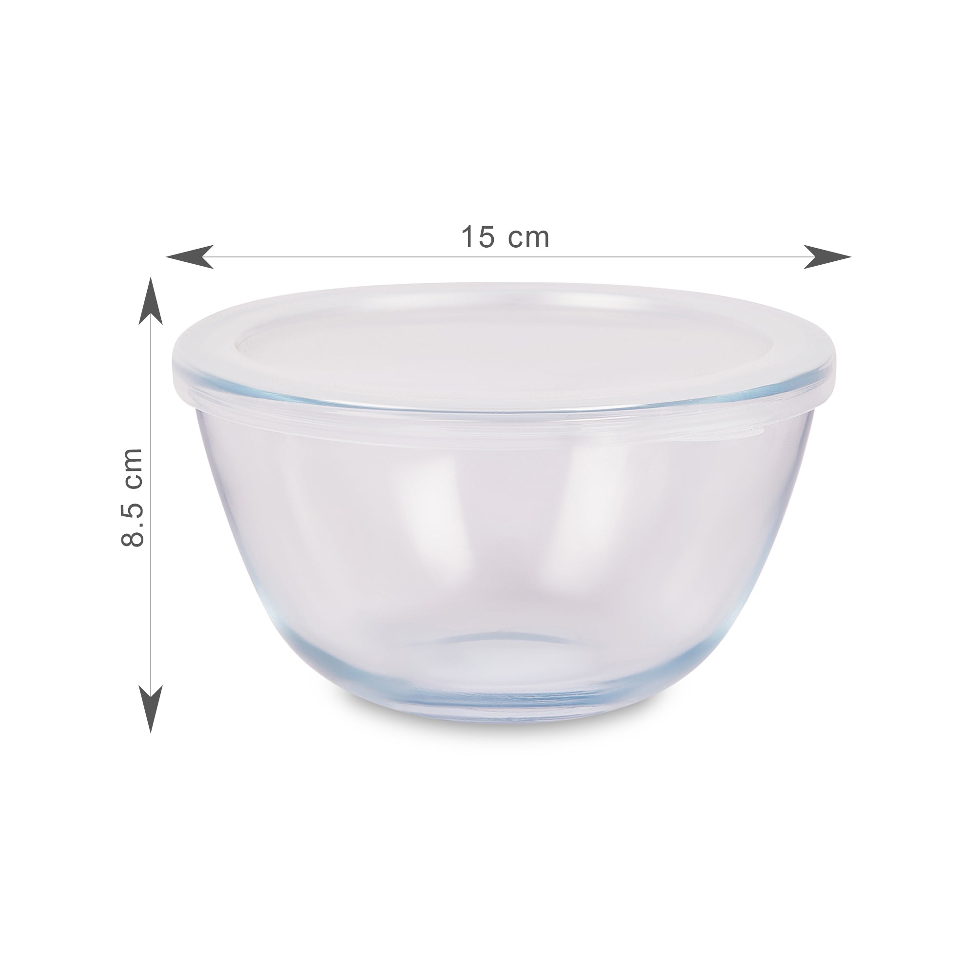 Fiesta Borosilicate Glass Casserole Set of 4 in Clear Colour