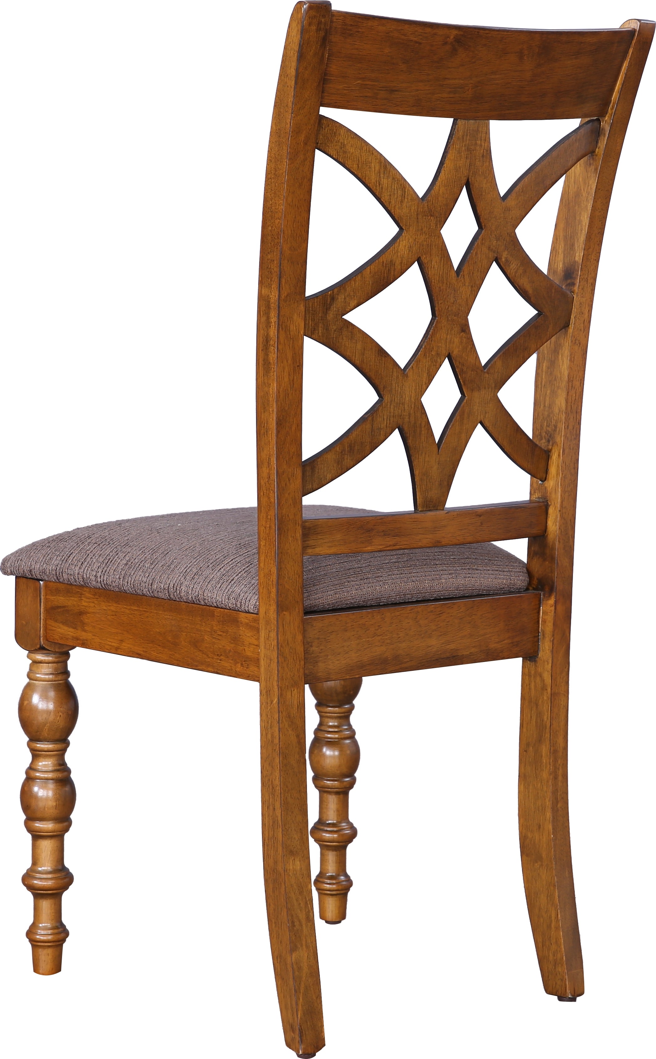 Tobago Solidwood Dining Chair Set of 2 in Antique Walnut Colour