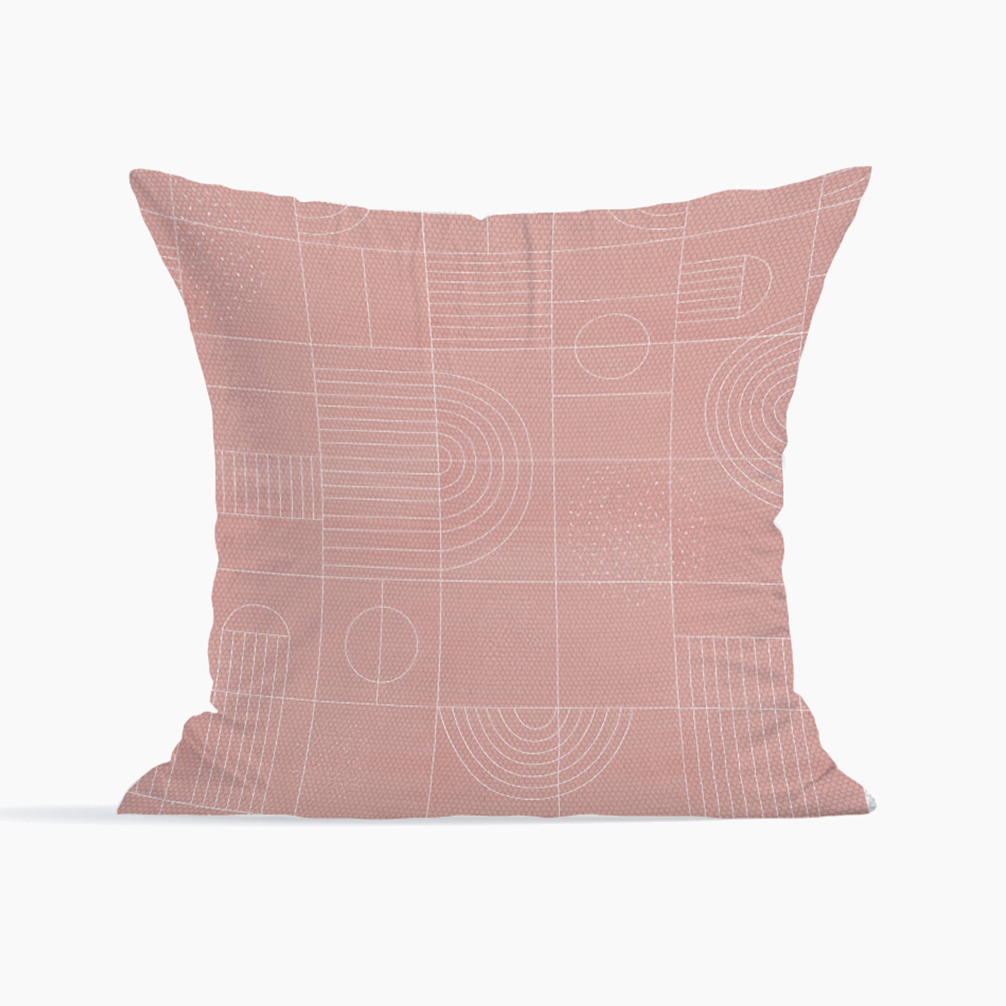 Pop Modern  Reversible Tiled Digital Cushion Cover 40x40 Cm in Blush Colour