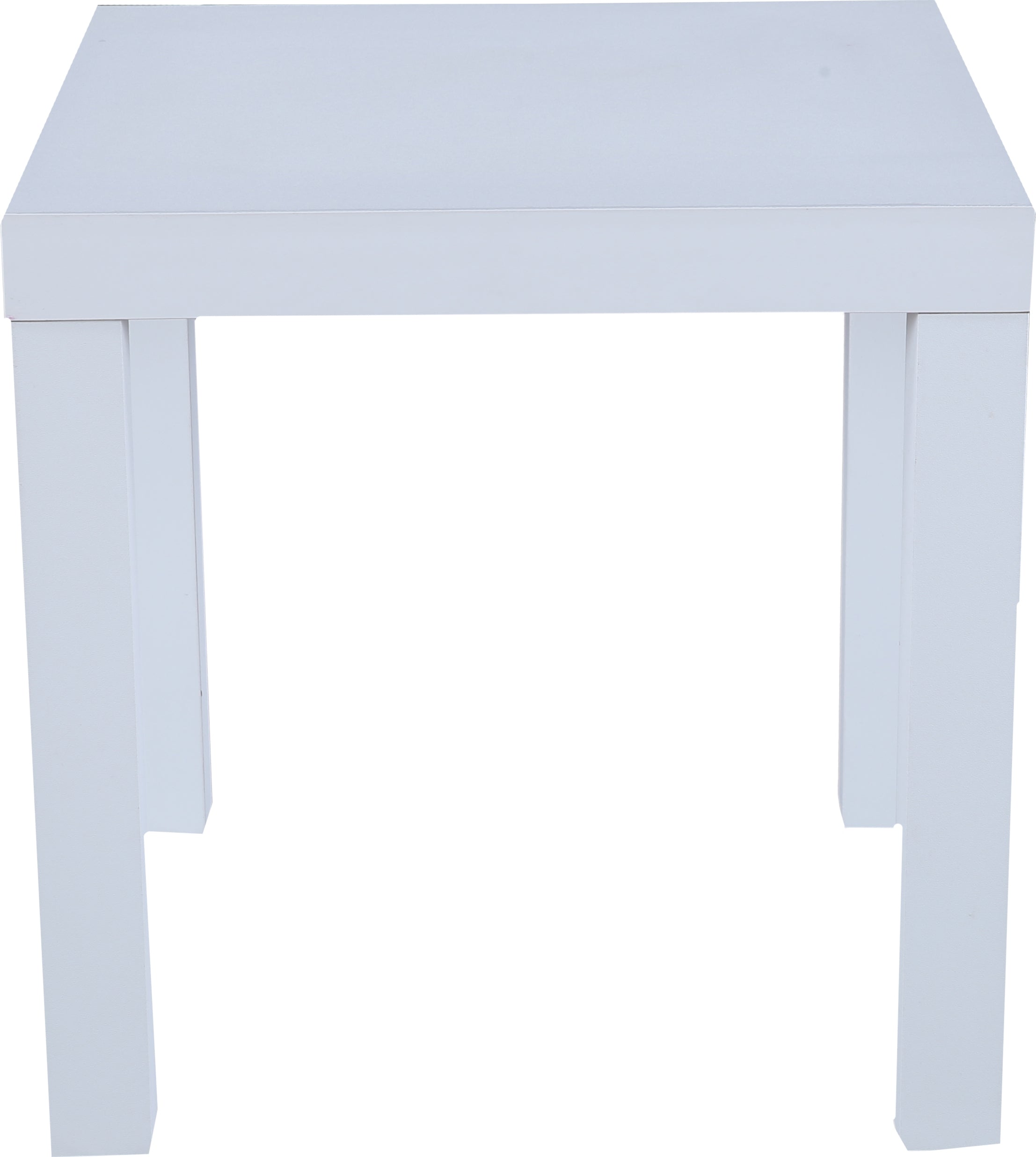 Larix Engineered Wood Side Table in White Colour