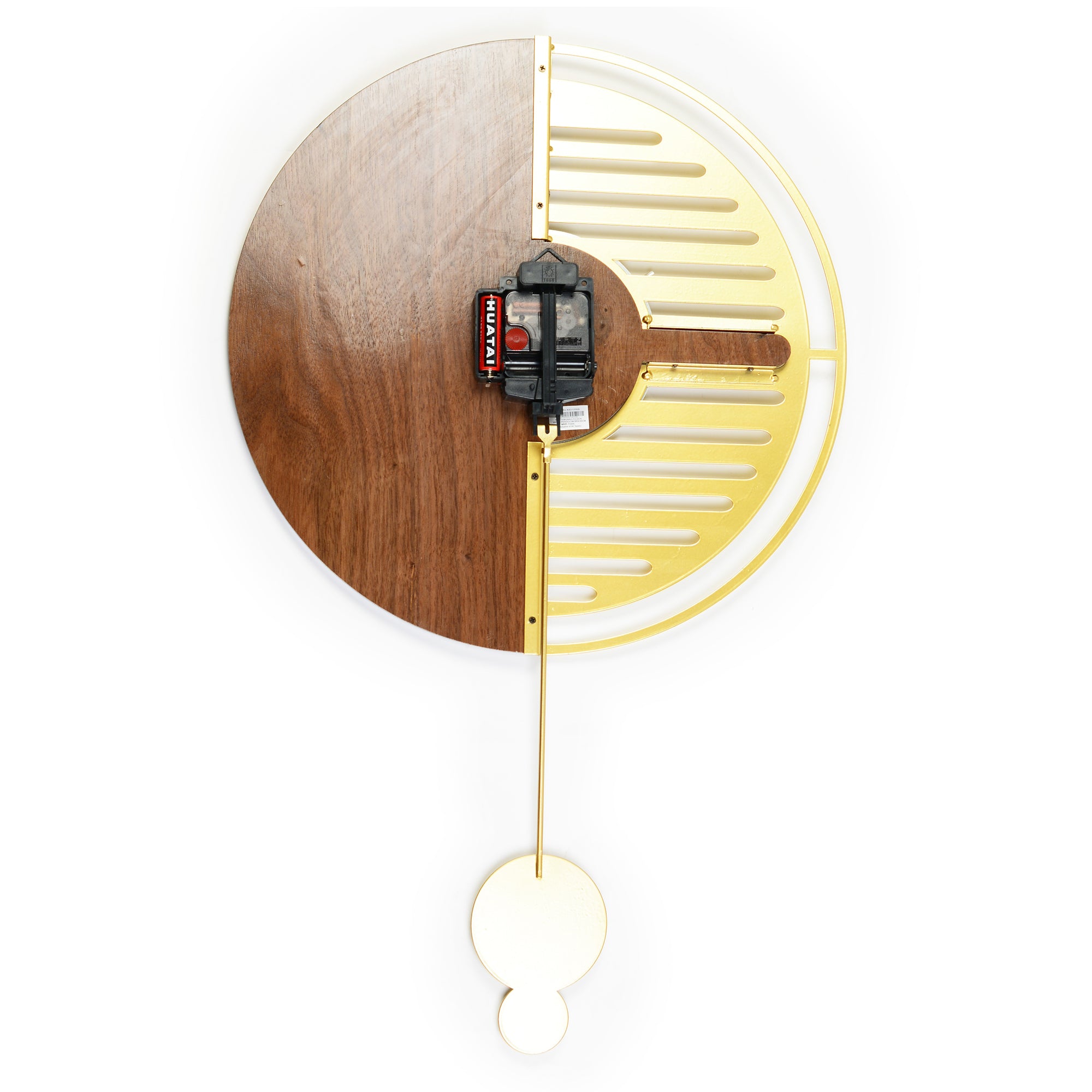 Rhythm Metal And Engineered Wood Simplica Pendulum Wall Clock in Brown Colour