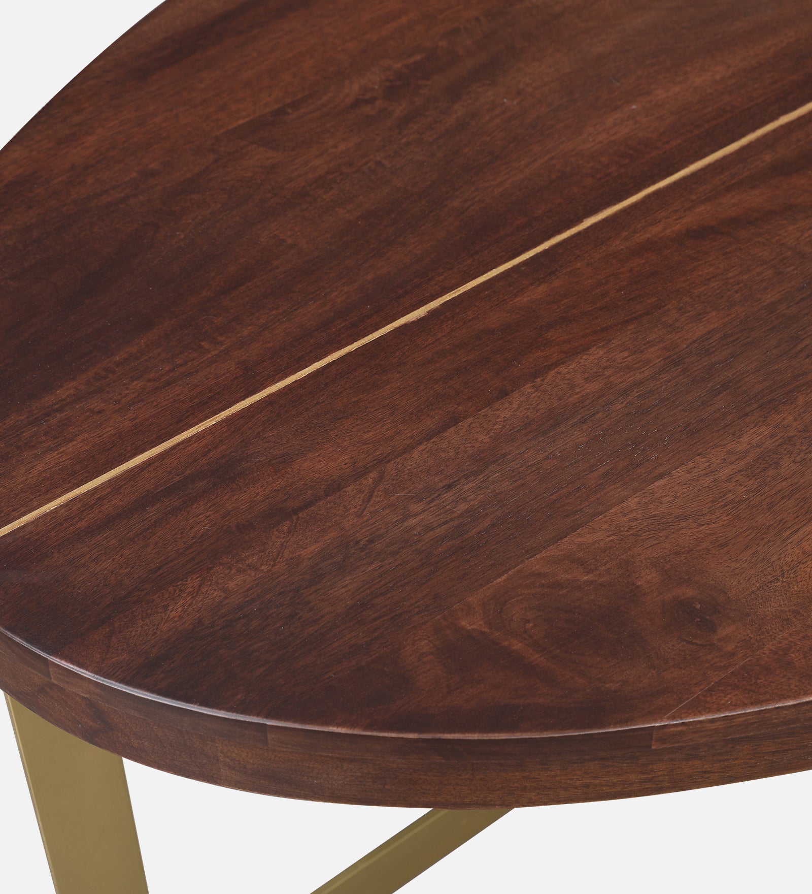 Augustin Solid Wood Center Table in Walnut Colour