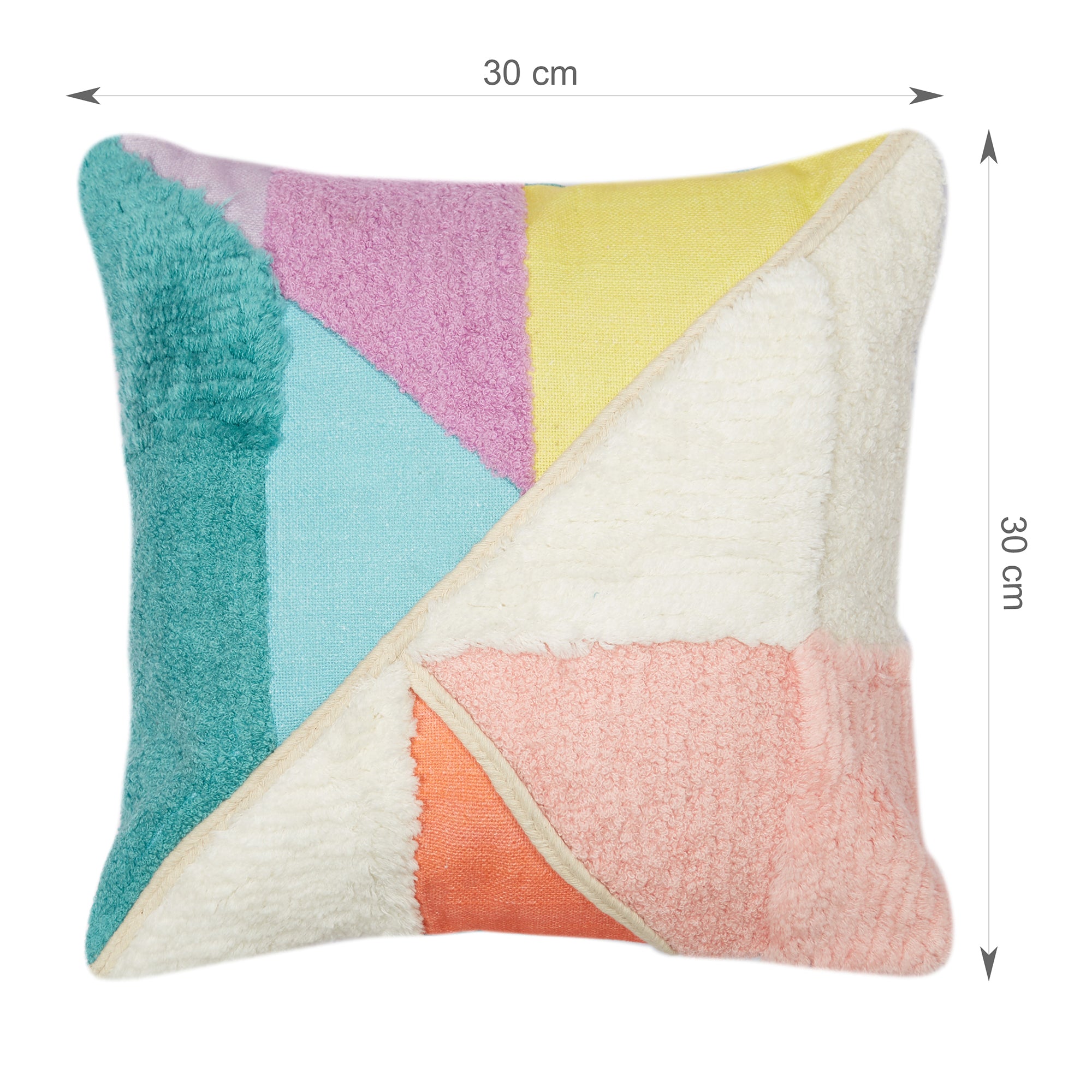 Pop Modern Cotton Cushion Cover 30x30 cm in Multi Colour