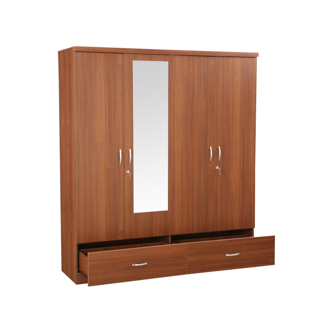 Ultima 4 door wardrobe in Walnut Colour