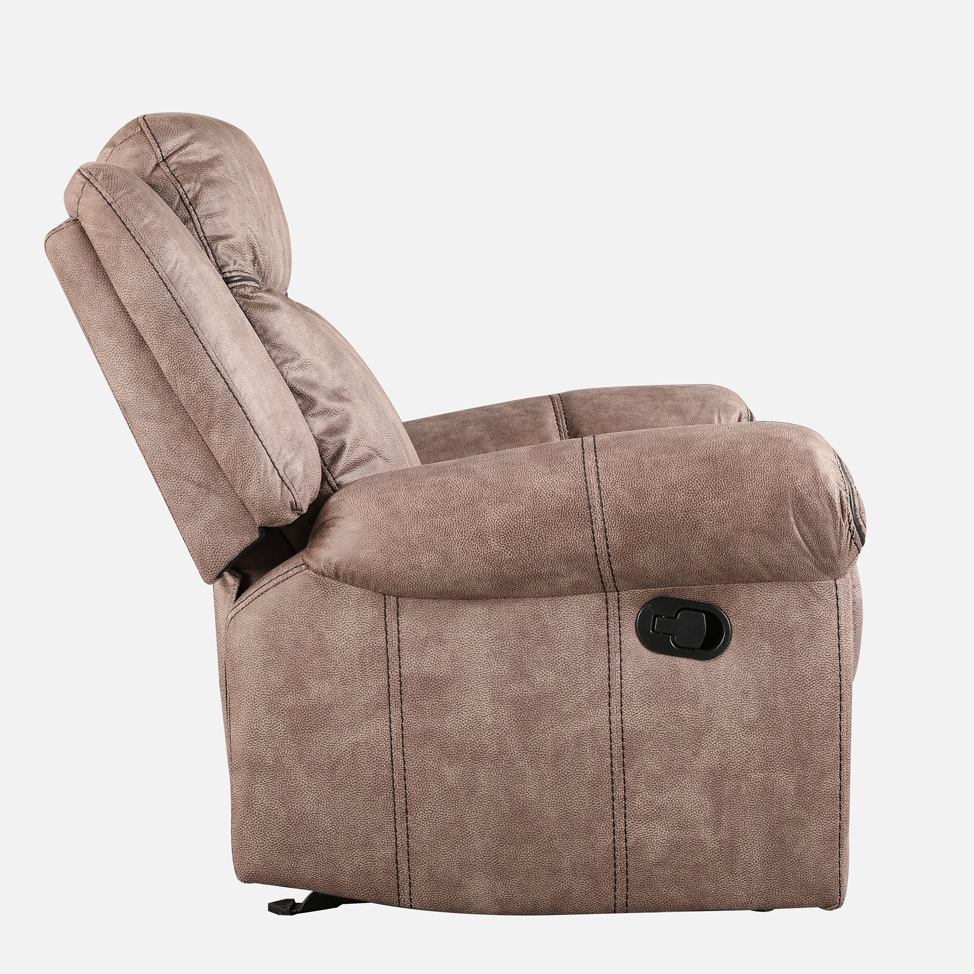 Enfield Fabric 1 Seater Rocker Recliner in Brown Colour