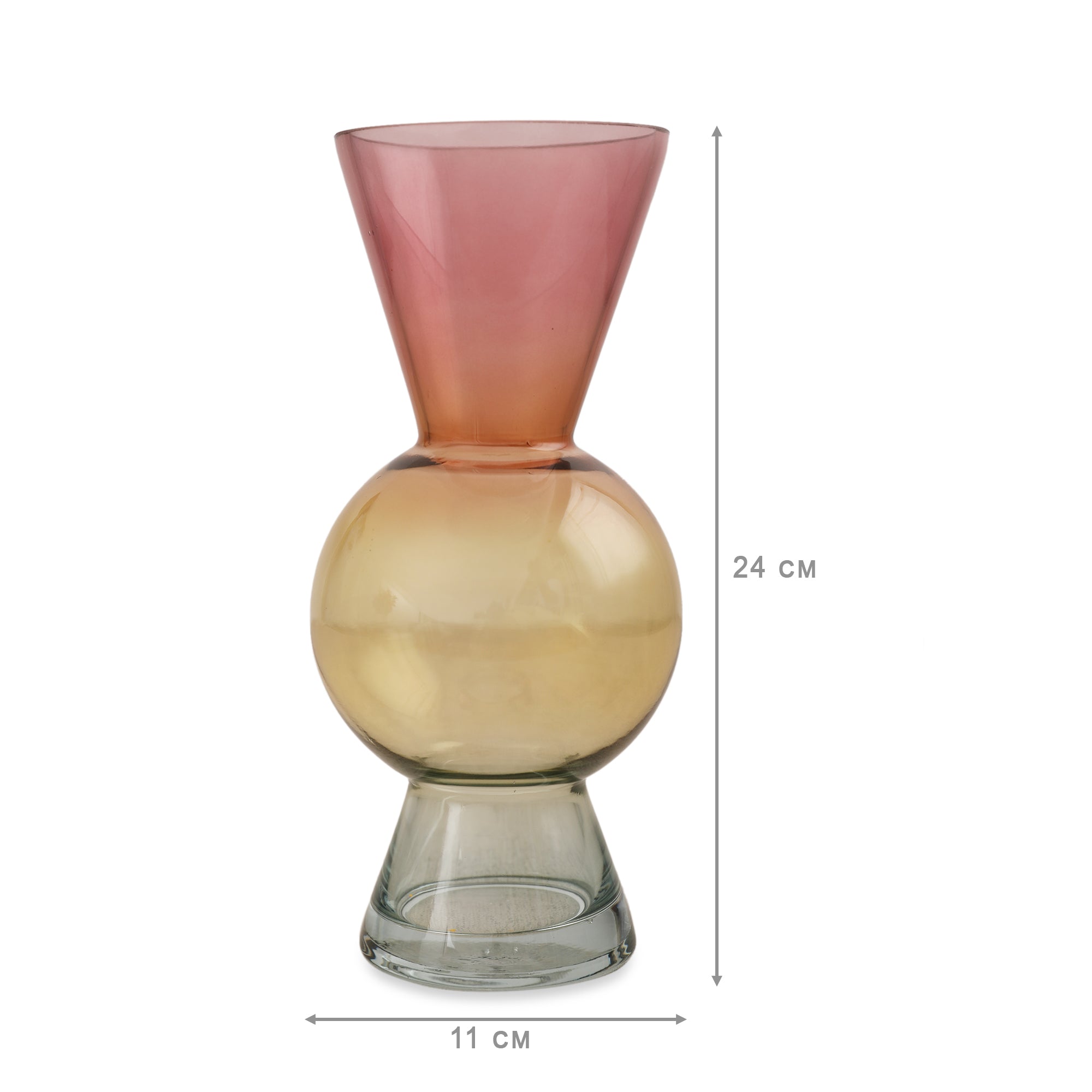 Monique Pop Glass Vase 20Cm in Multi Colour