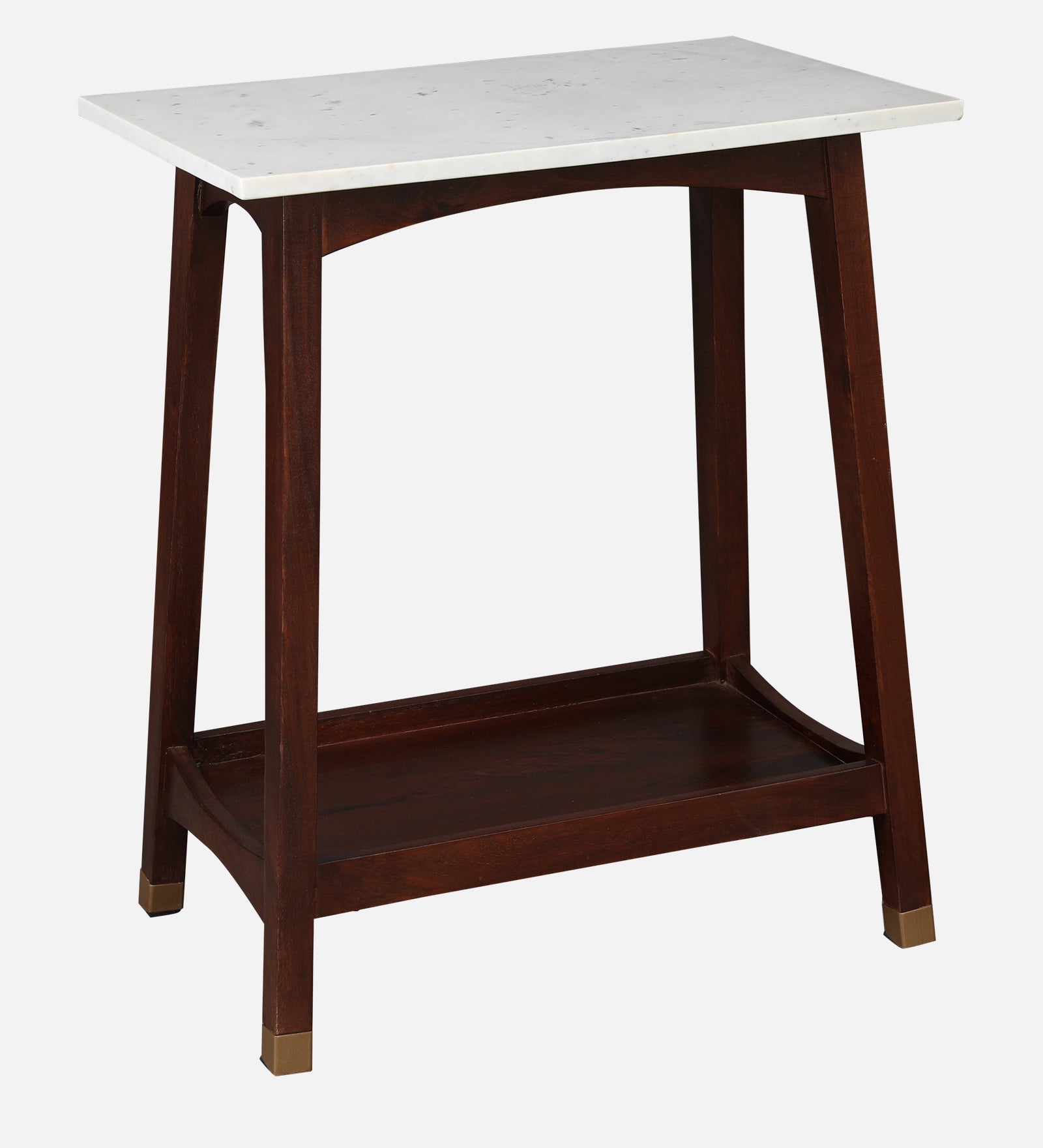 Dante Solid Wood Side Table in Walnut Colour