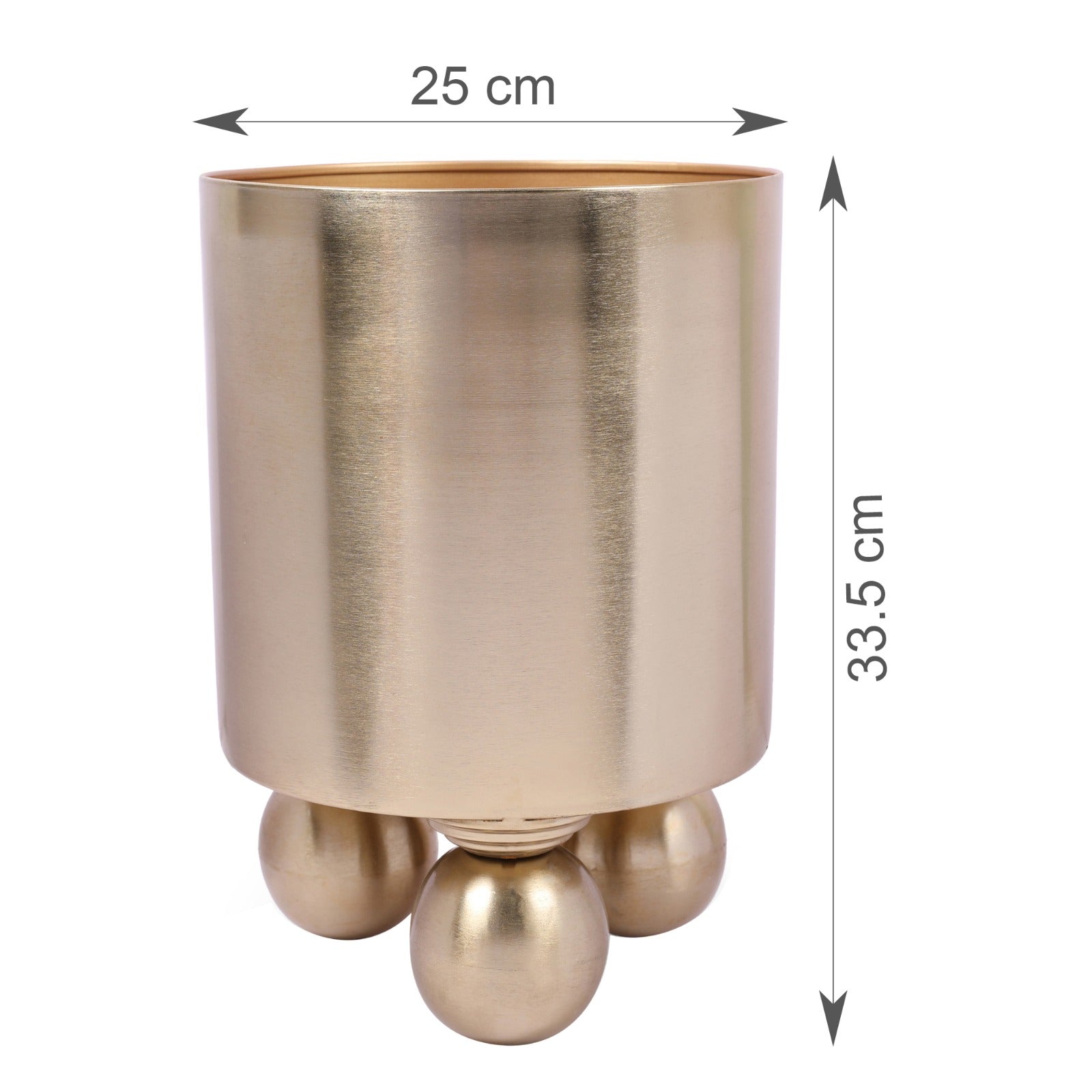 Cosmos Metal Planter 33 cm in Gold Colour