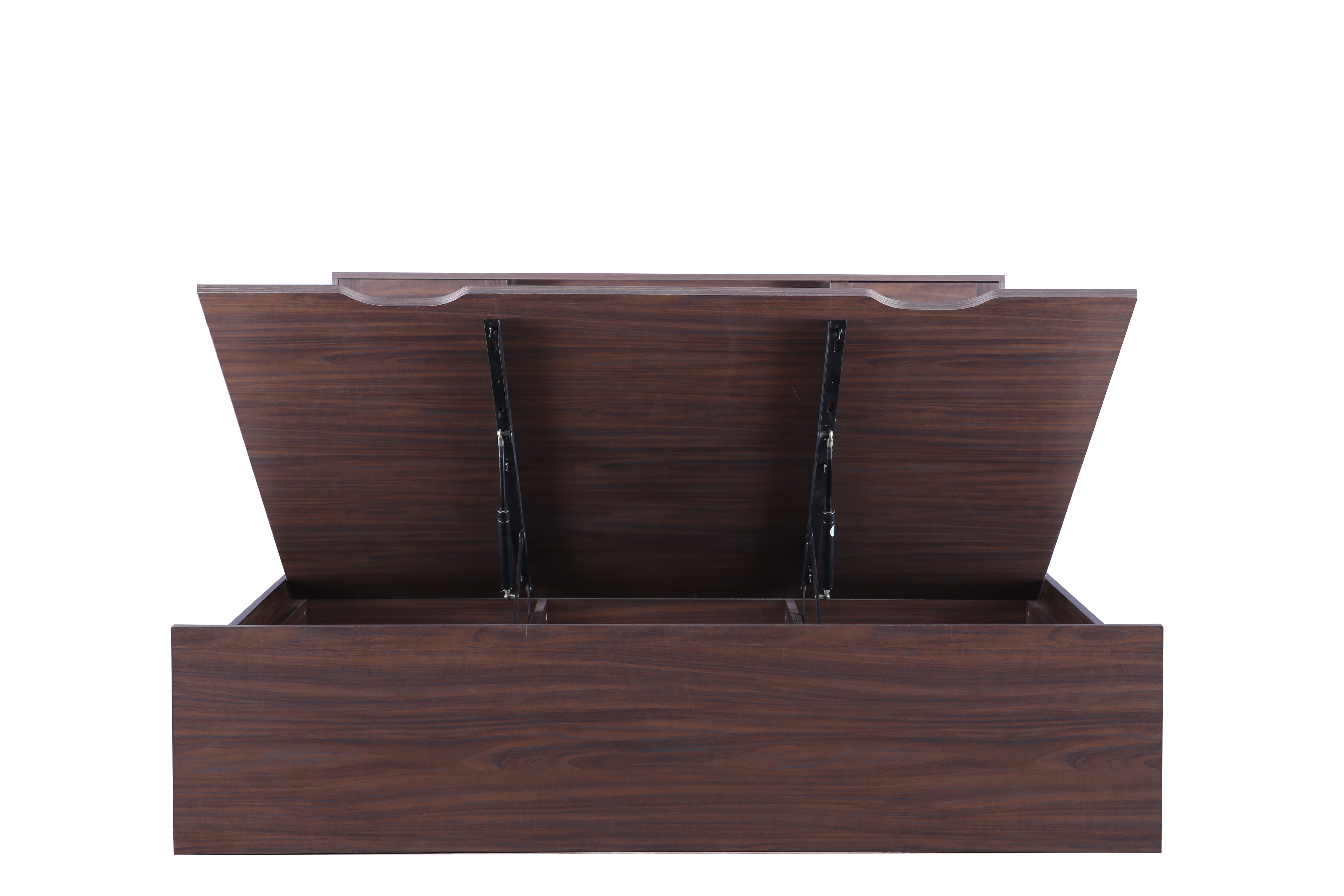 Bolton Queen Bed with Hydraulic storage in Walnut Colour