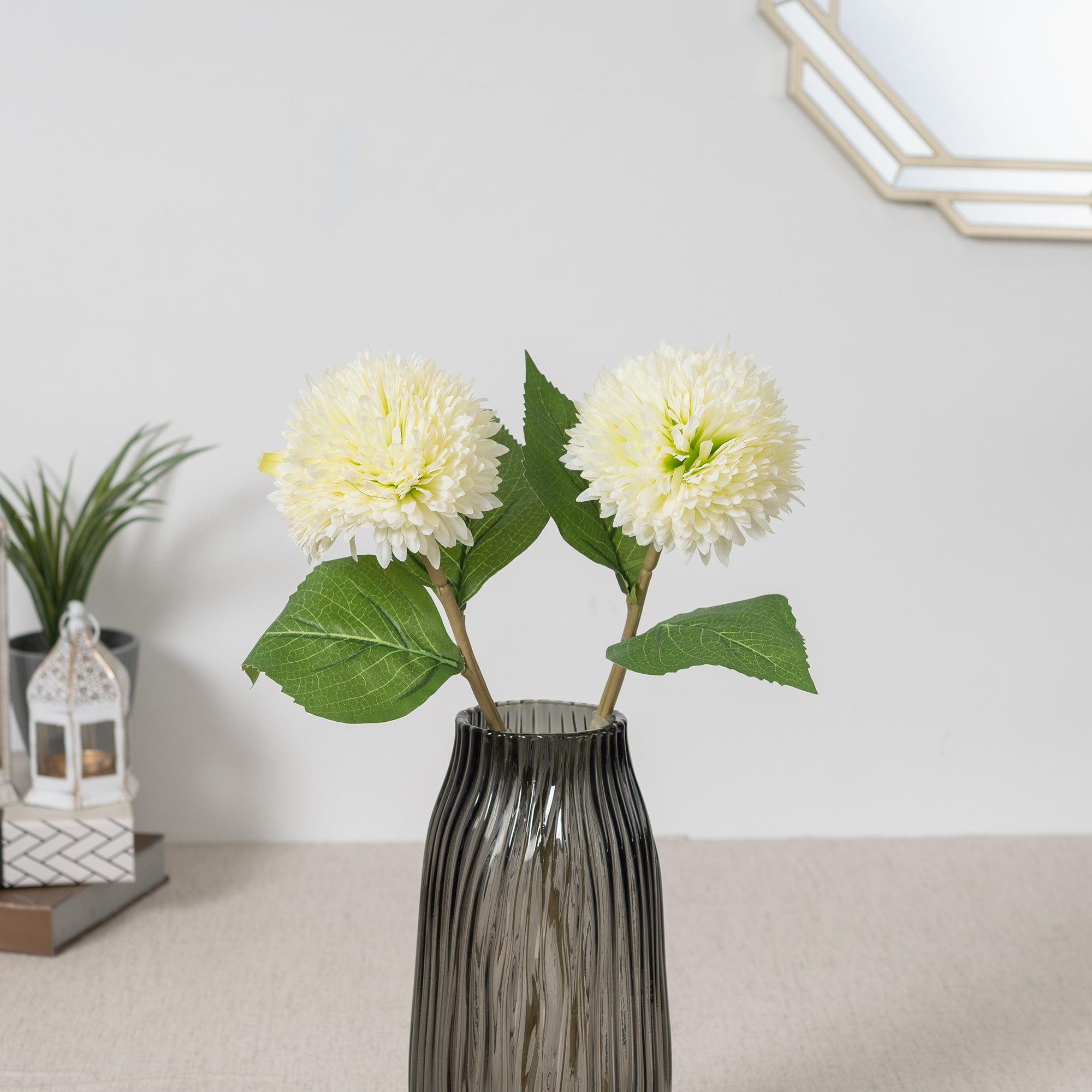 Elora  White Daisy Faux Flower 42 Cm in White Colour