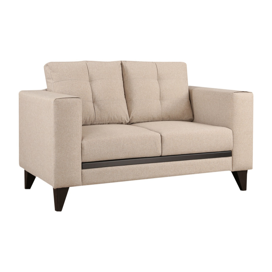 Garcia Fabric Two Seater Sofa in Beige Colour