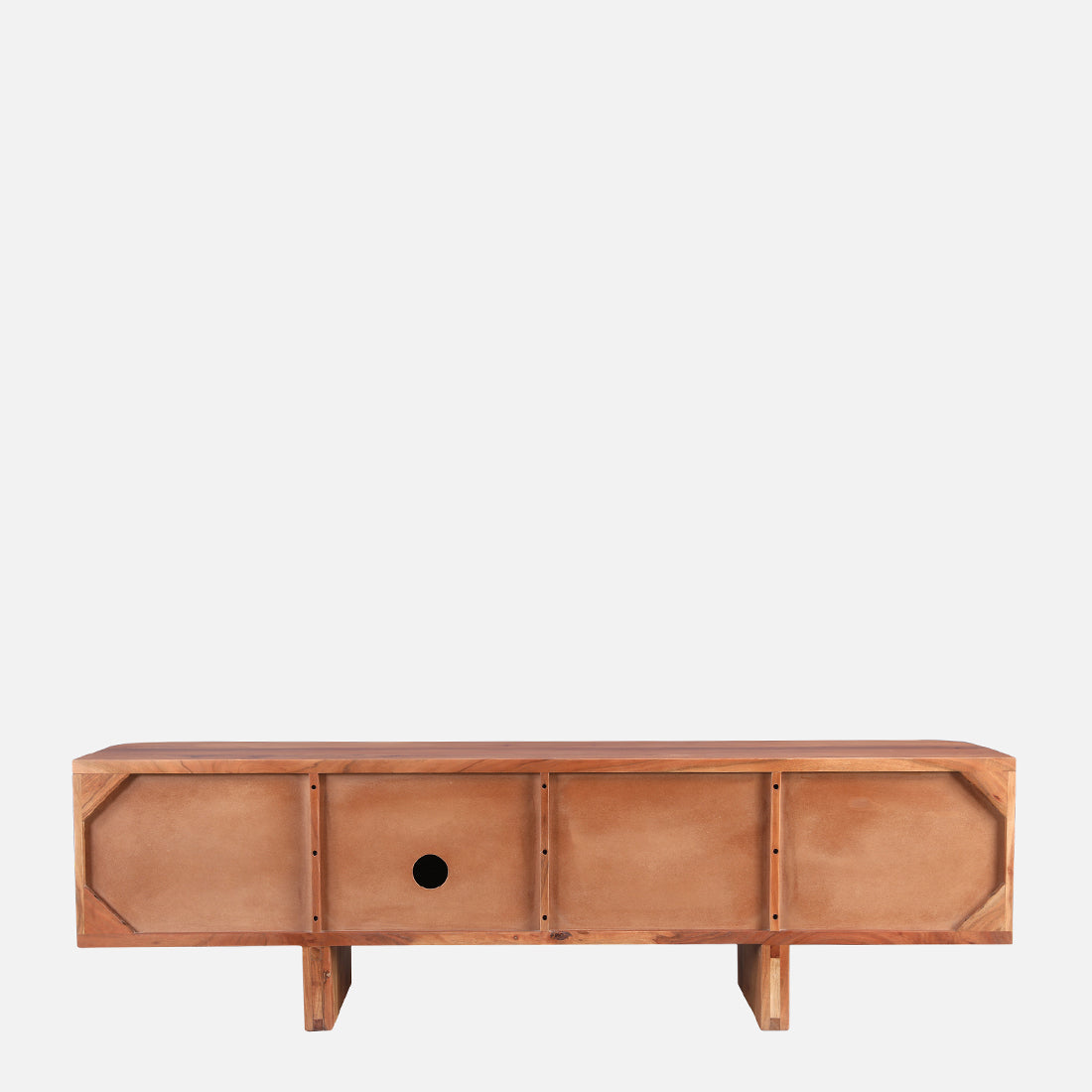 Haruki Acacia Wood Low Height Tv Unit in Teak Colour