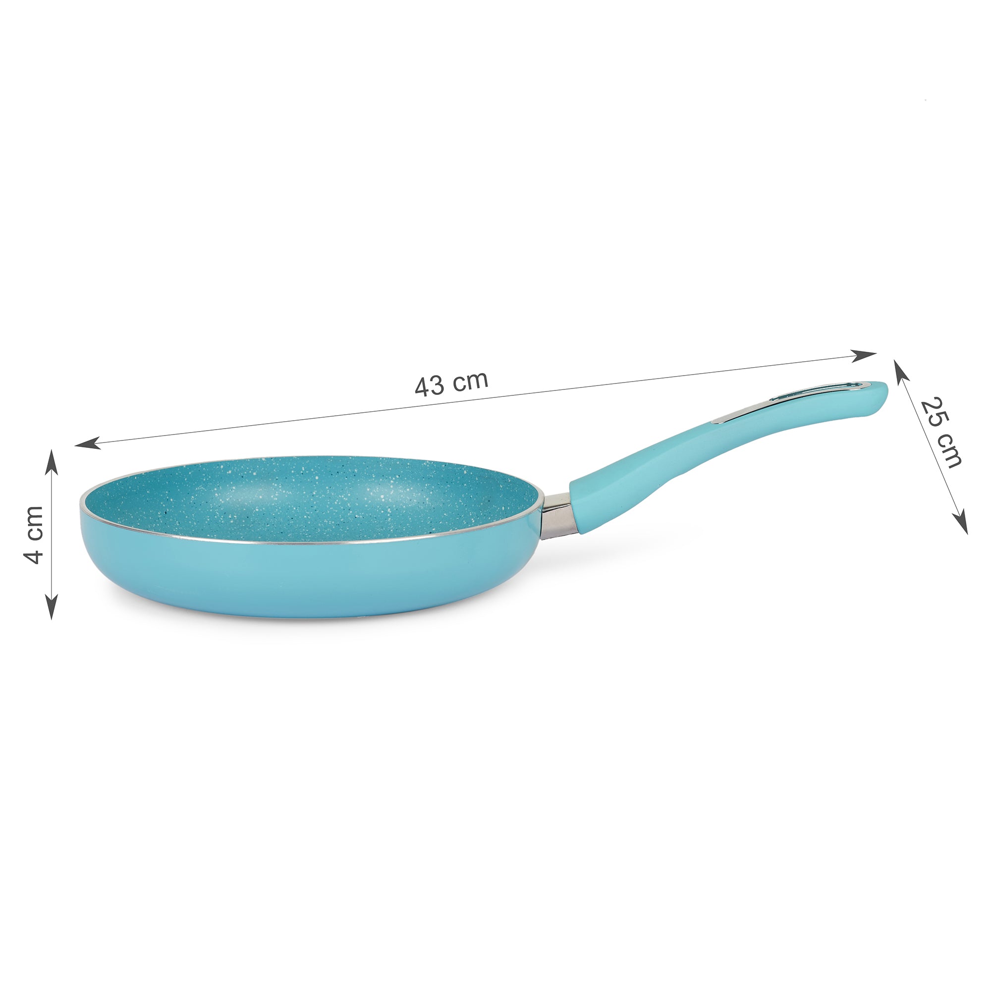 MasterCook+ 100% Virgin Aluminium Non-Stick Fry Pan 28cm in Teal Colour