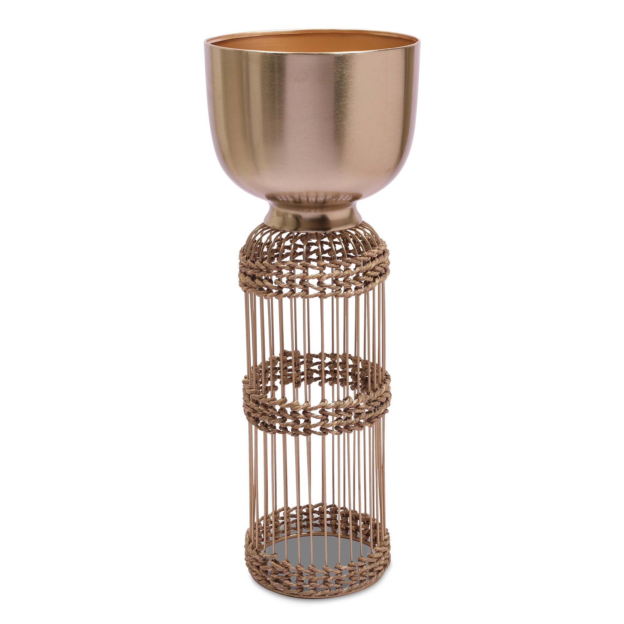 Cosmos Metal Planter 61 cm in Gold Colour