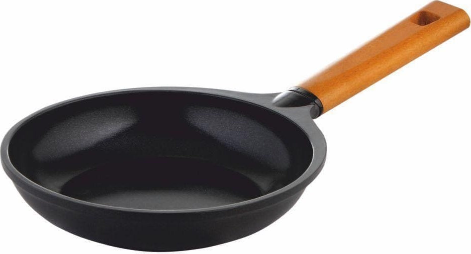 Caesar Induction Bottom Non-Stick Aluminium Fry Pan With Wooden Handle 26cm / 2300ml / 5mm in Black Colour