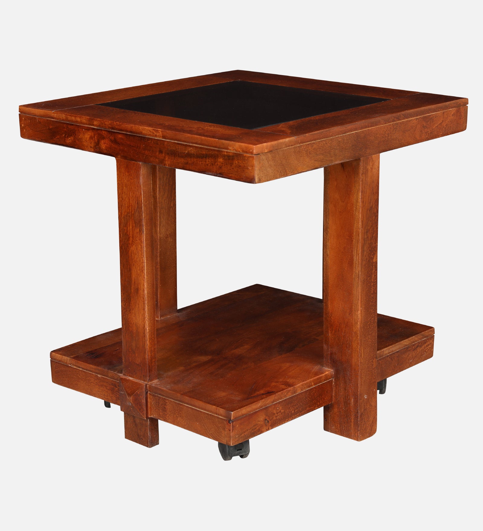 Joss Solid Wood Side Table in Walnut Colour