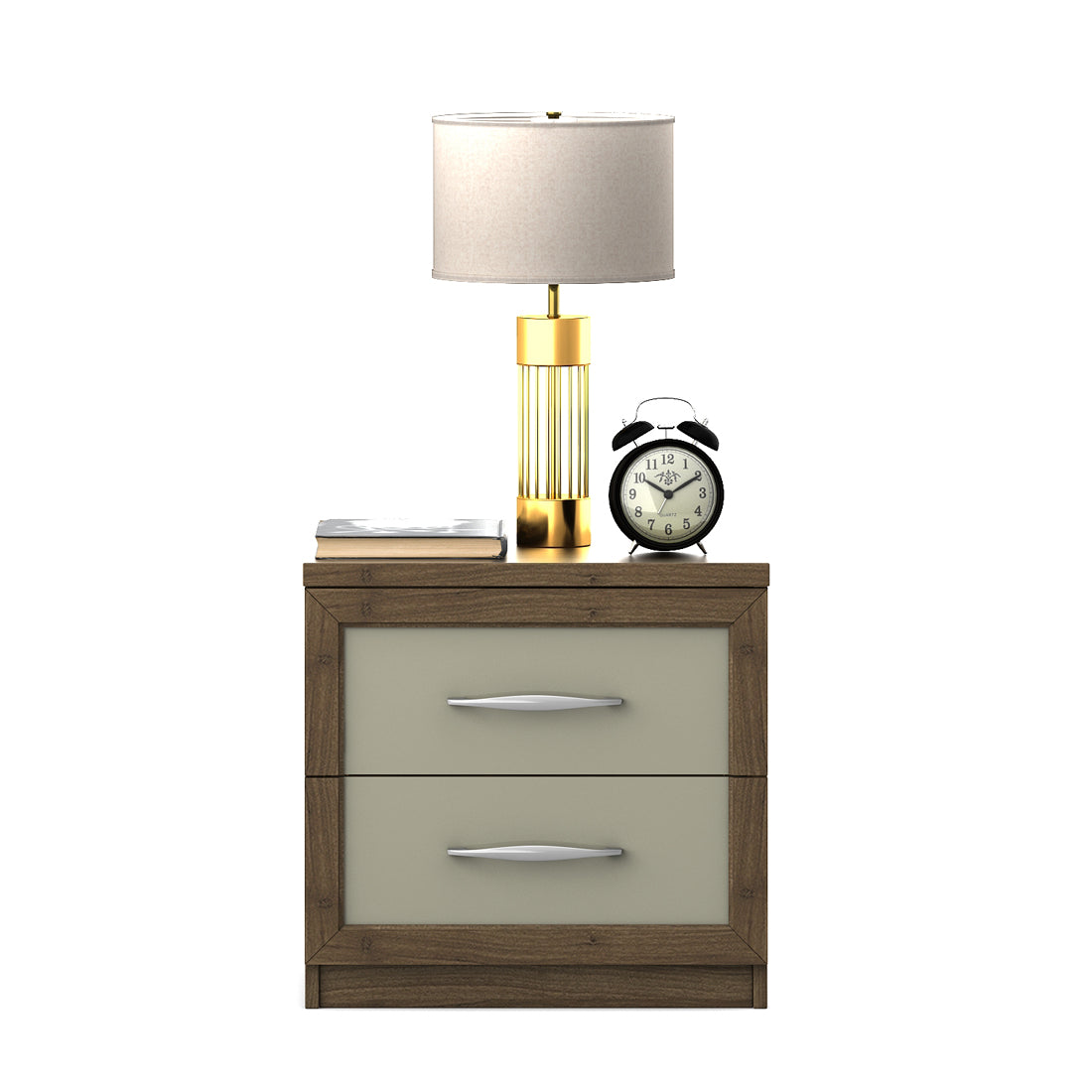 Petra Night Stand in Walnut Colour