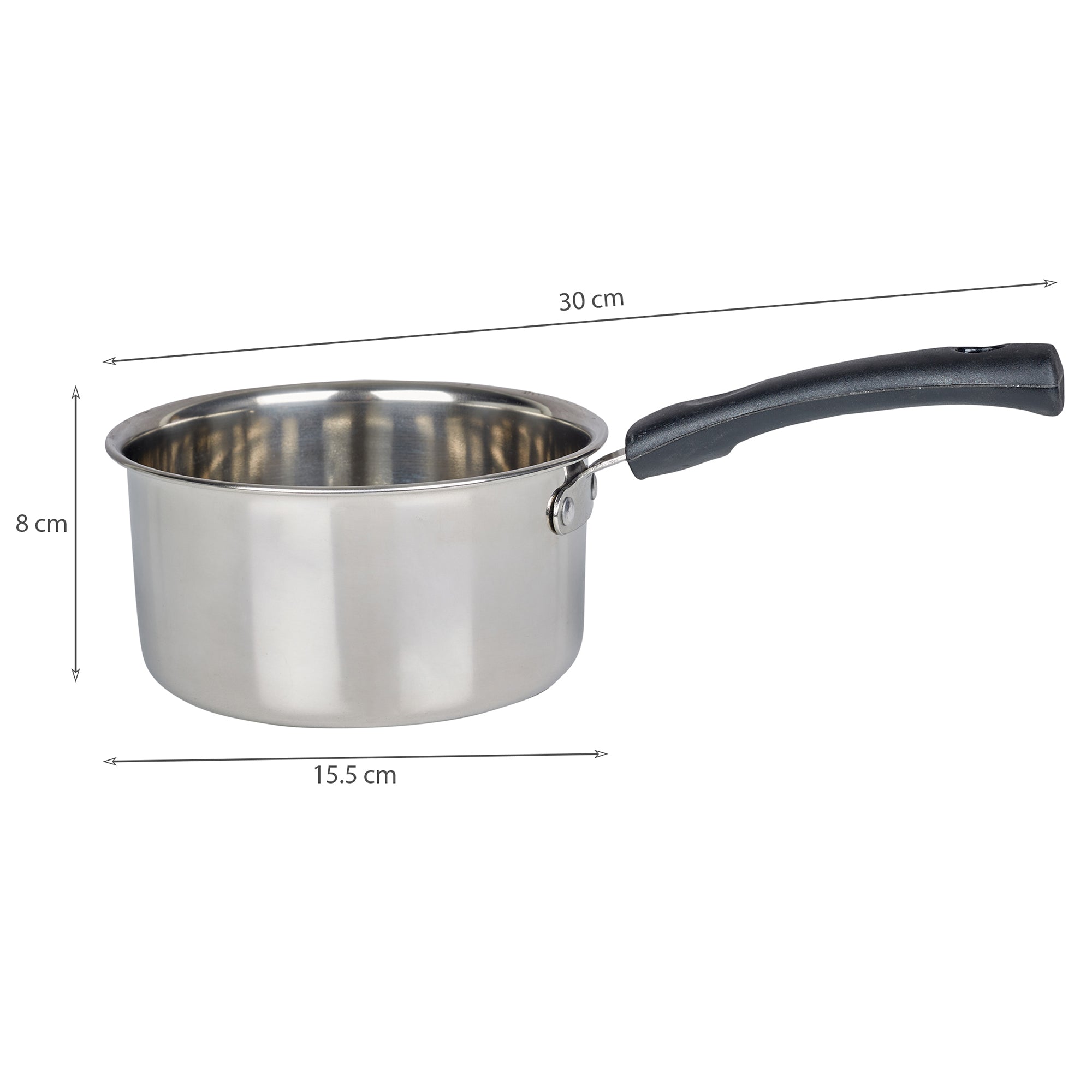 Fiesta Stainless Steel Saucepan & Tope Combo Set of 2 in Silver Colour