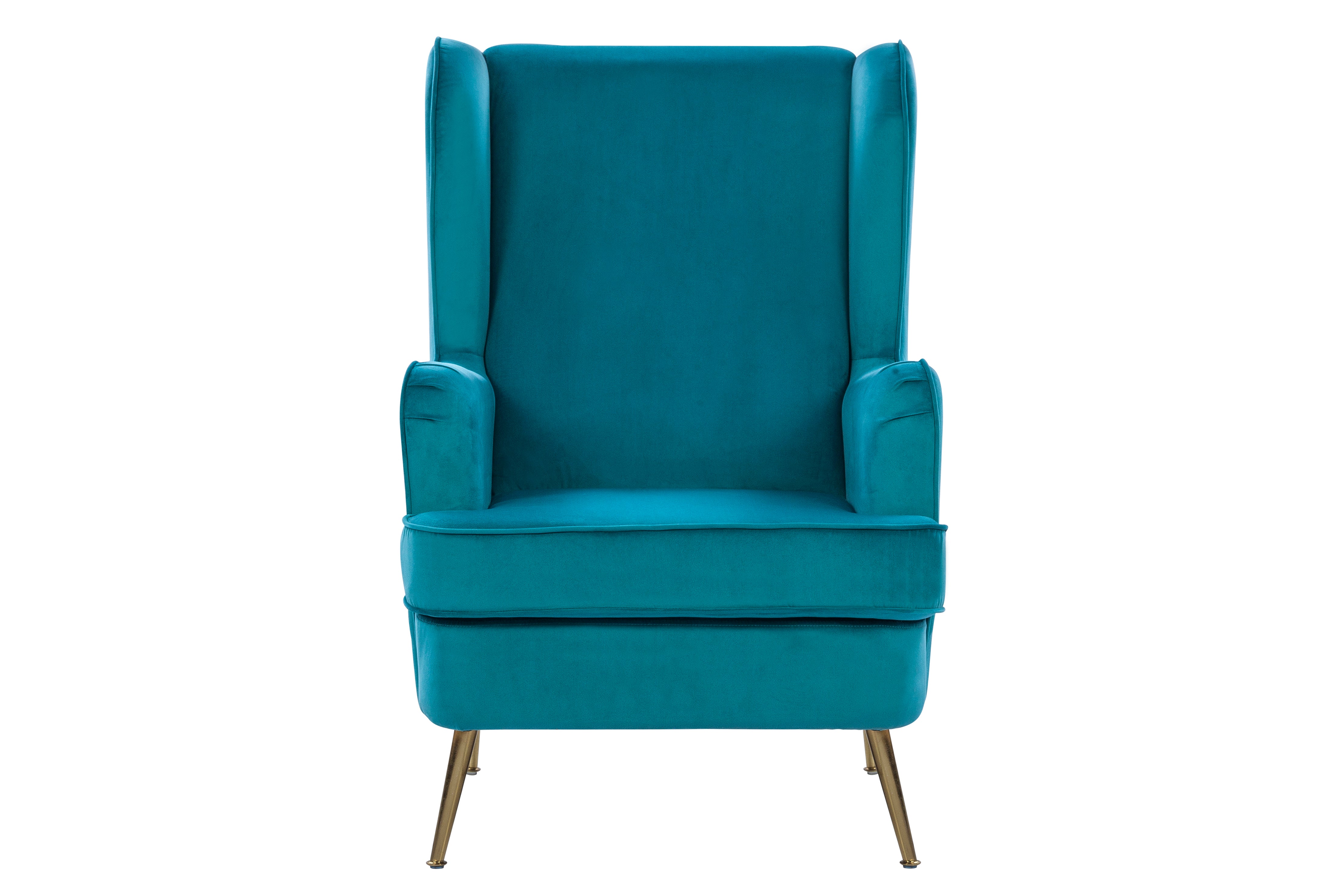 Charm Velvet Arm Chair in Sea Green Colour