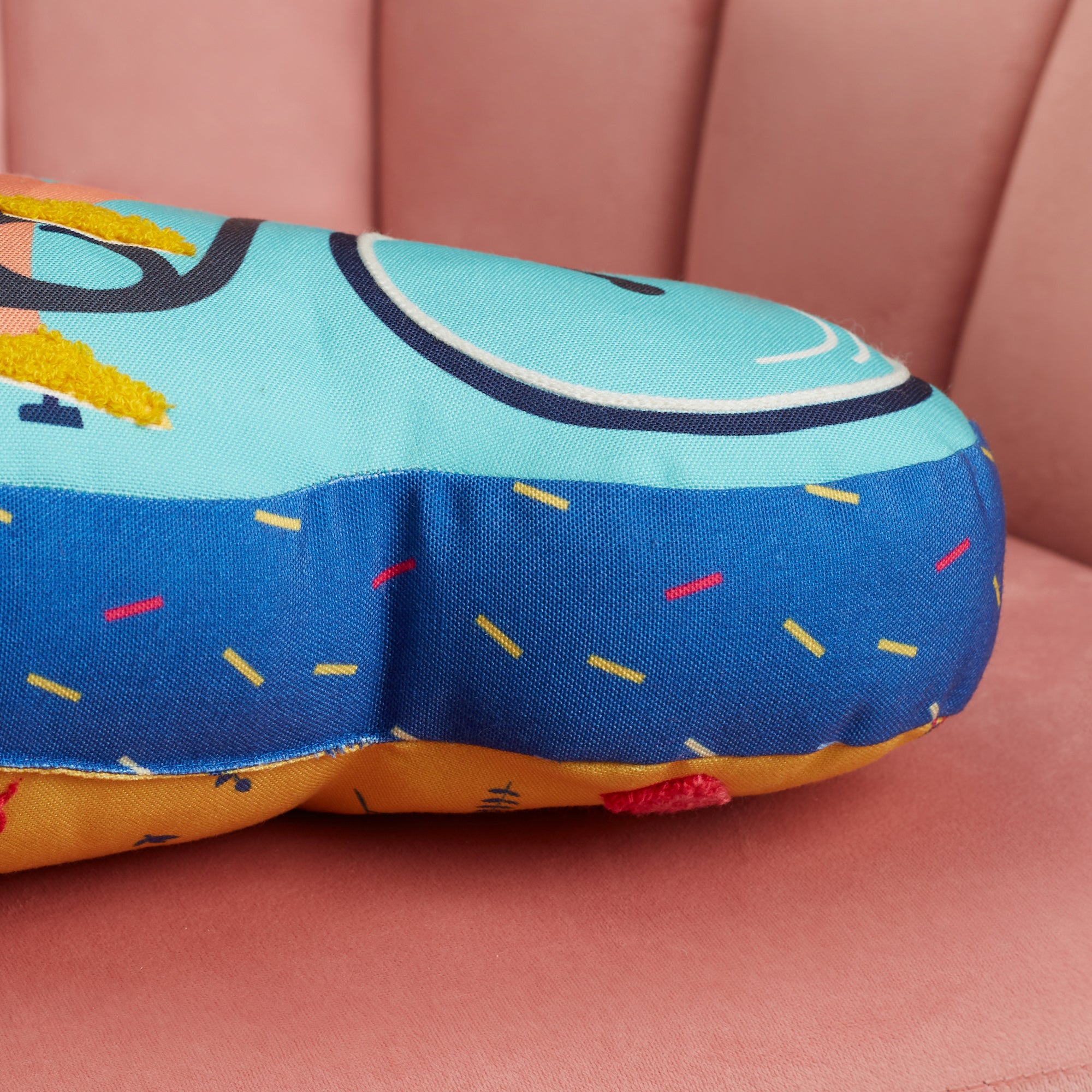 Good Life  Reversible Cycle Digital Printed Shaped Cushion 36x36 Cm in Yellow Colour