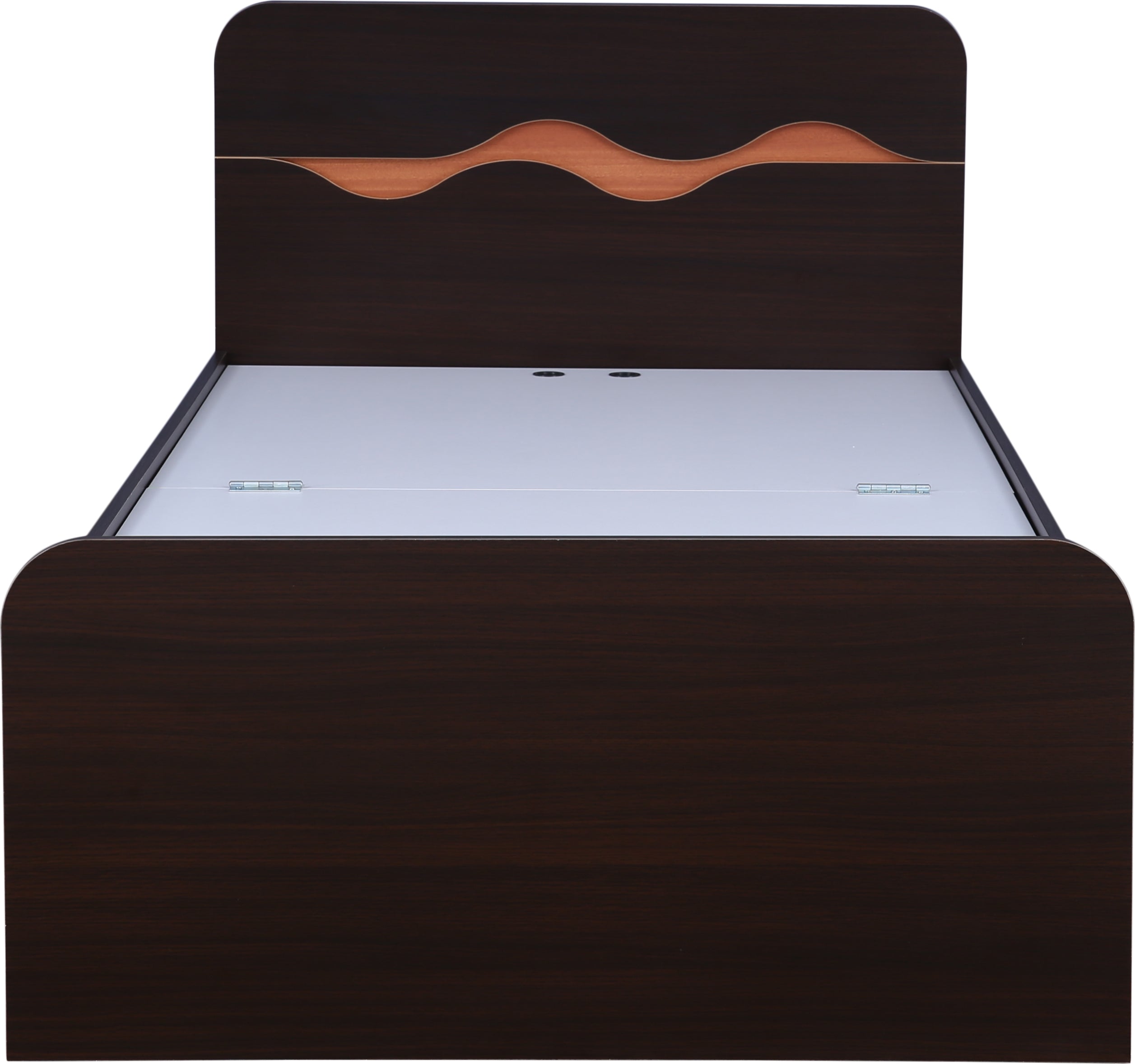 Swirl Single bed with Box storage in Dark Oak Colour