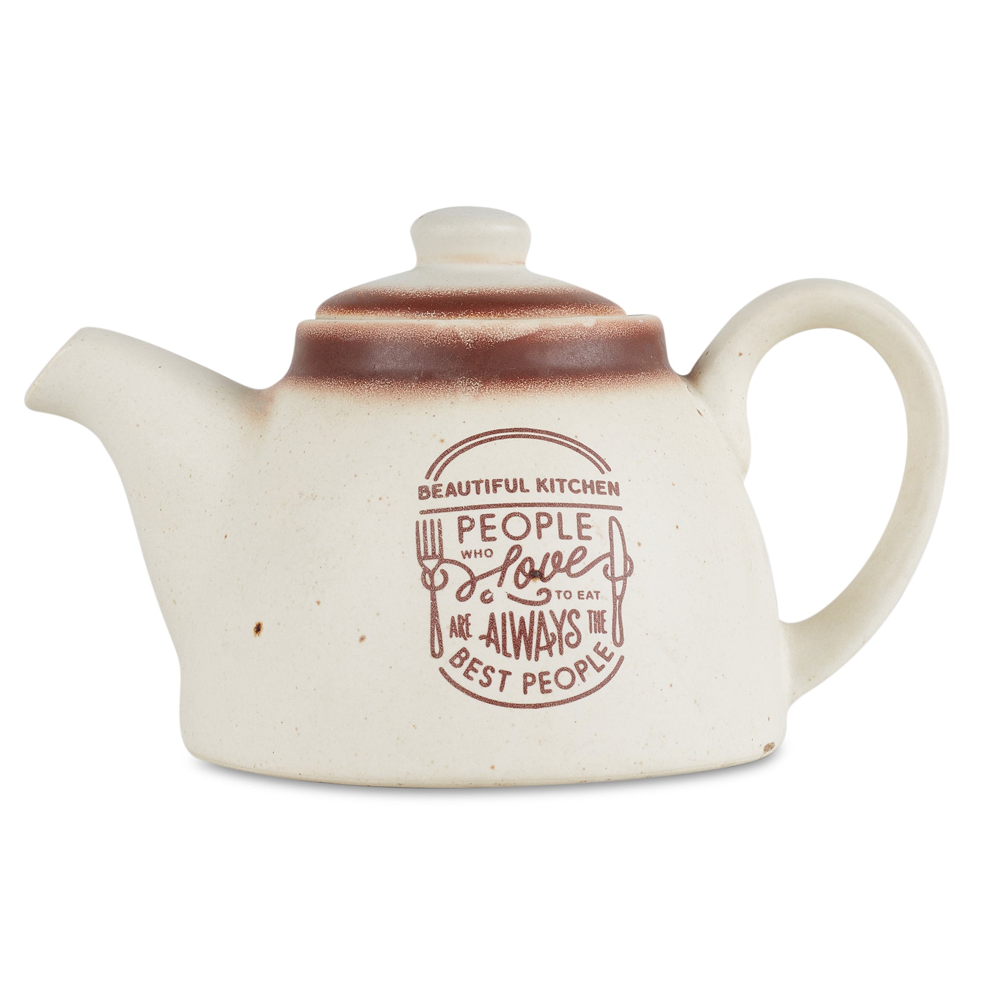 Beautiful Kitchen Studio Pottery Stoneware Tea Pot in Beige Colour